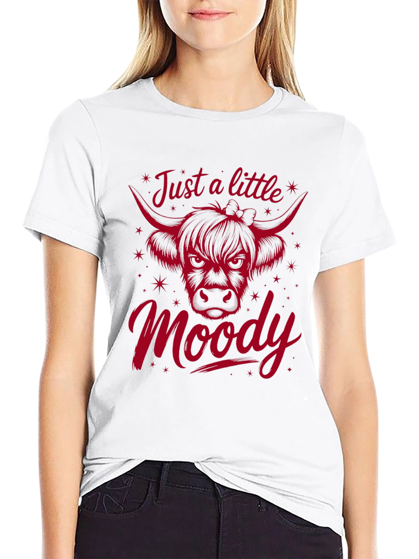 Just a Little Moody Cow Graphic Tee