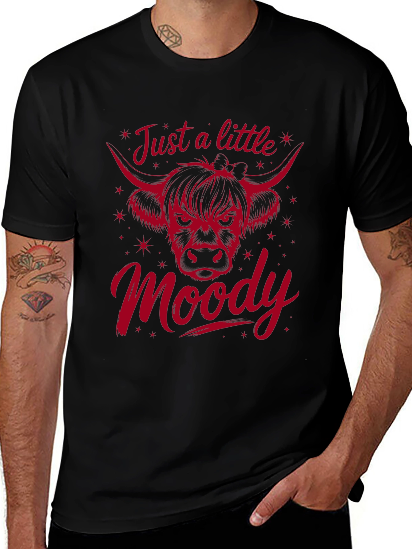 Just a Little Moody Cow Graphic Tee