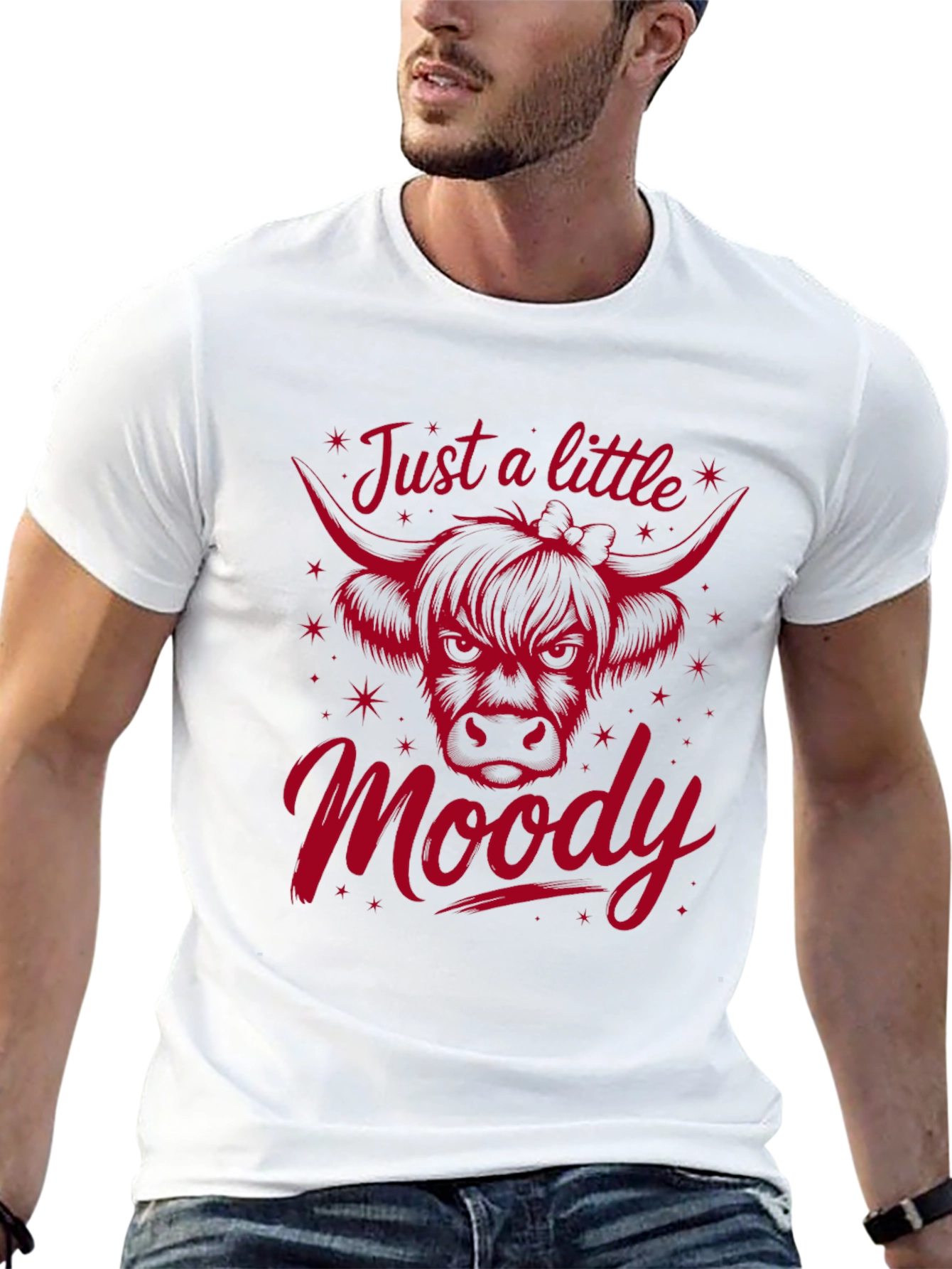 Just a Little Moody Cow Graphic Tee