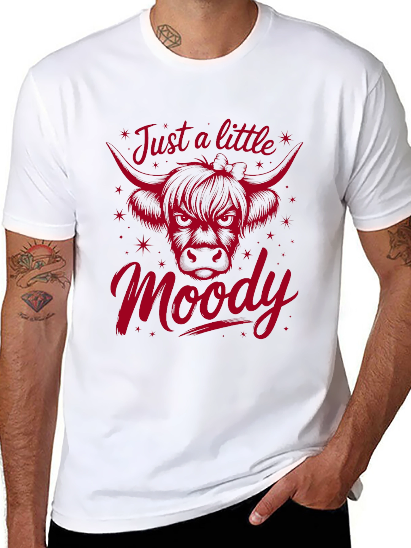 Just a Little Moody Cow Graphic Tee