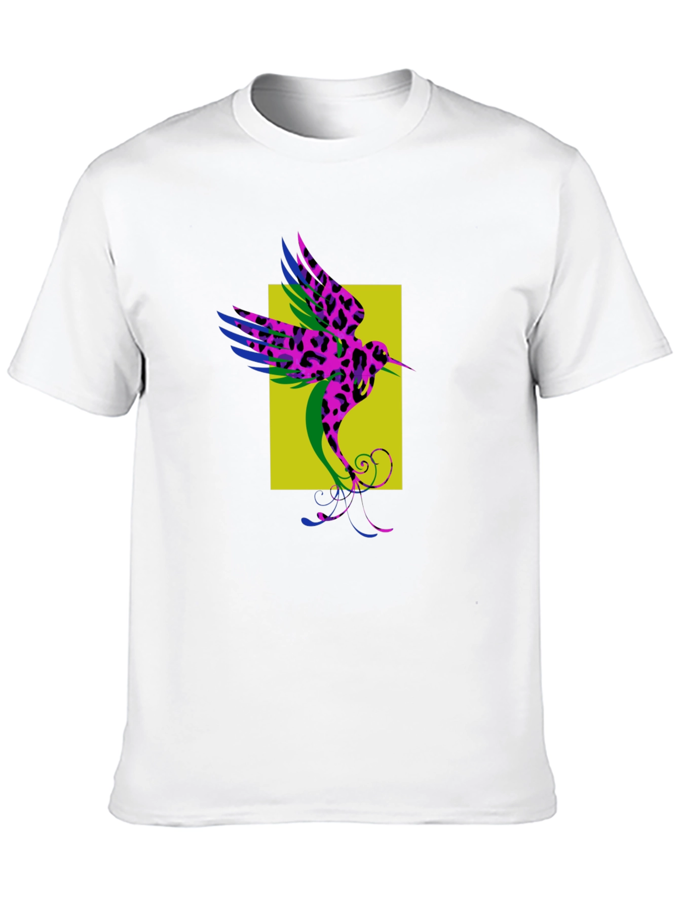 Hummingbird Print Crew Neck T-Shirt