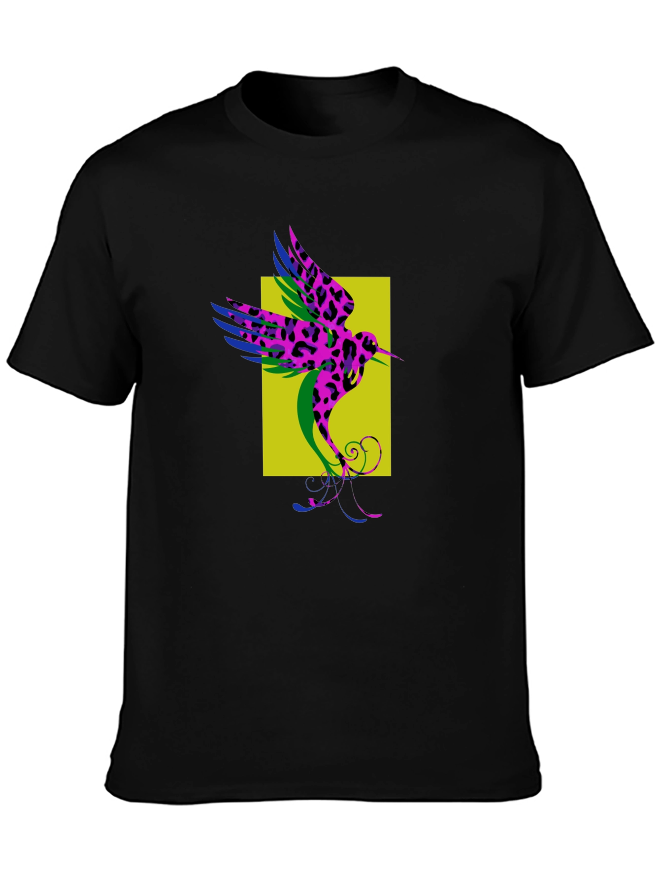 Hummingbird Print Crew Neck T-Shirt
