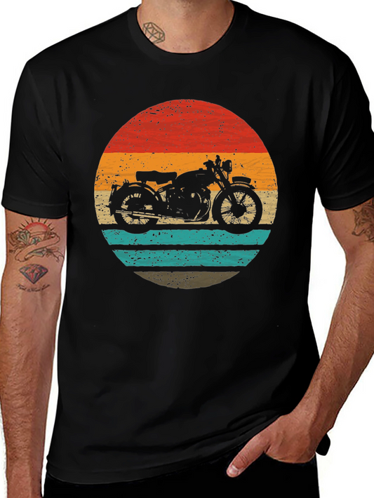 Retro Motorcycle Graphic Tee - Classic Style
