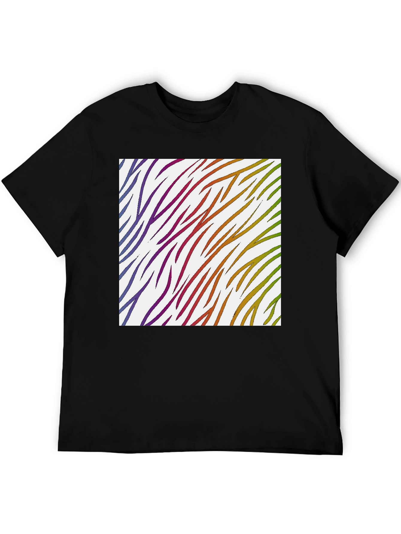 Rainbow Zebra Stripe Tee