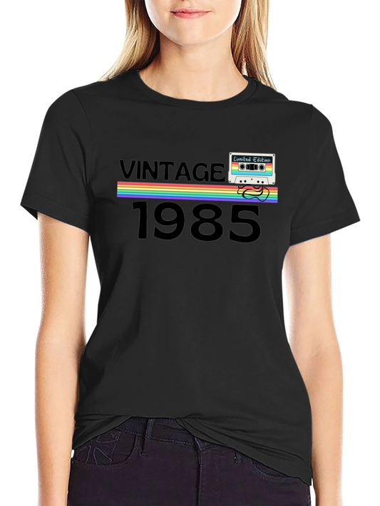 Vintage 1985 T-Shirt - Retro Cassette Design
