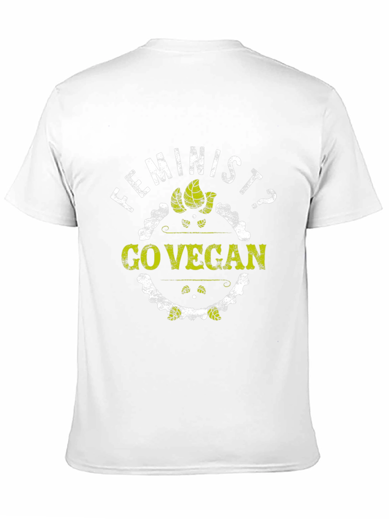 Feminist Go Vegan T-Shirt - Black Graphic Tee