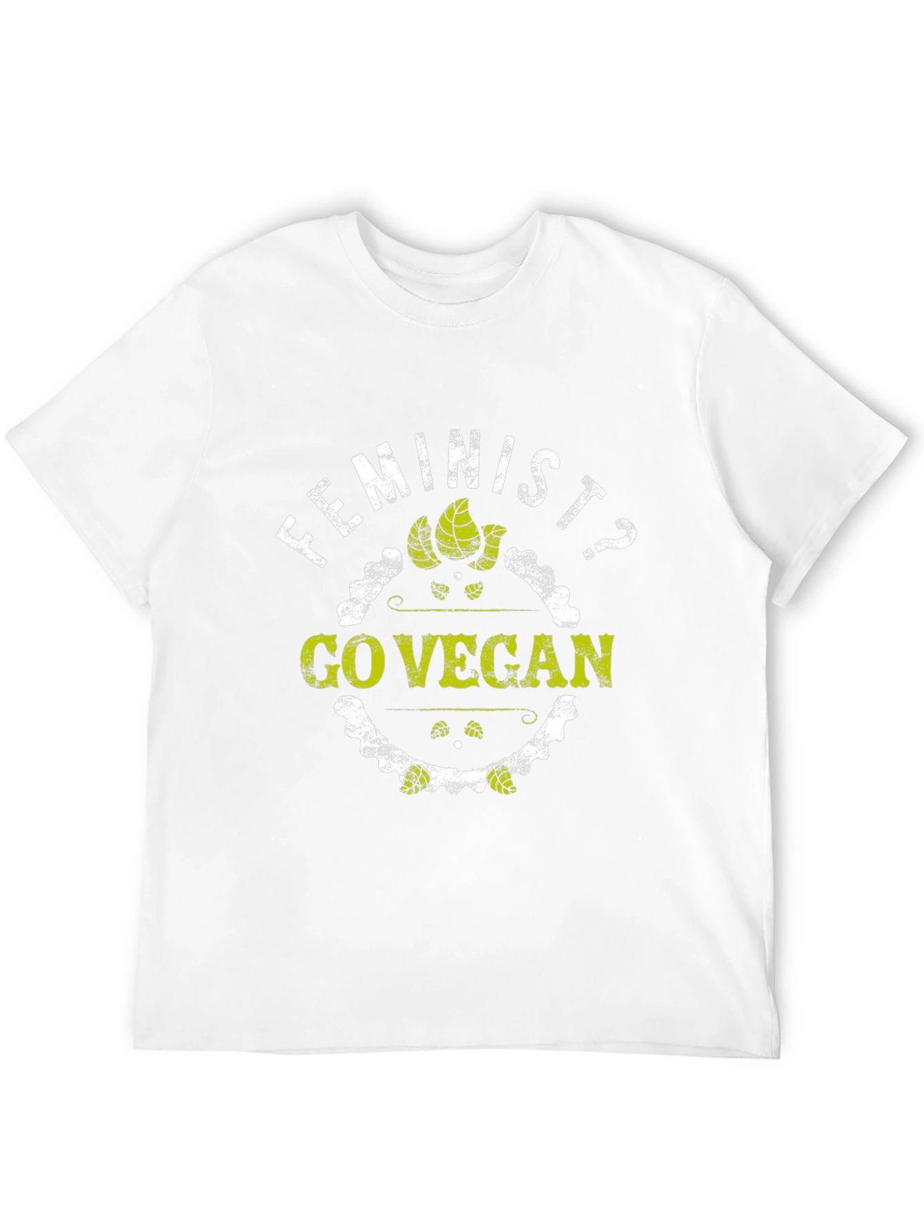 Feminist Go Vegan T-Shirt - Black Graphic Tee