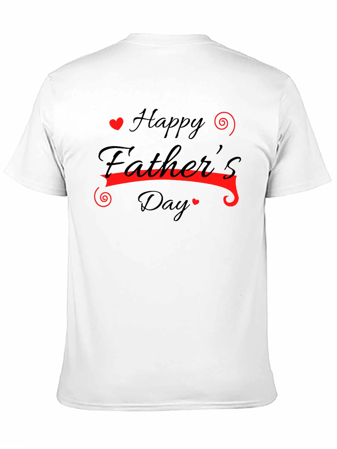 Happy Fathers Day Black Graphic T-Shirt