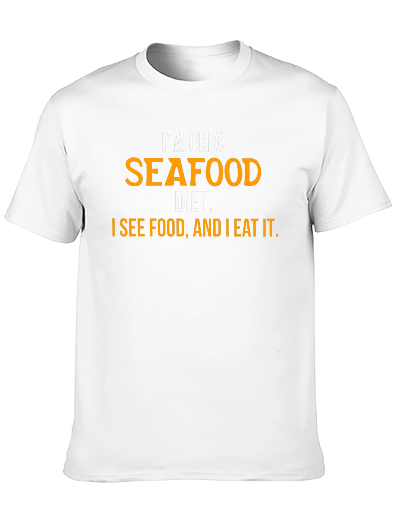 Seafood Diet Black Graphic T-Shirt