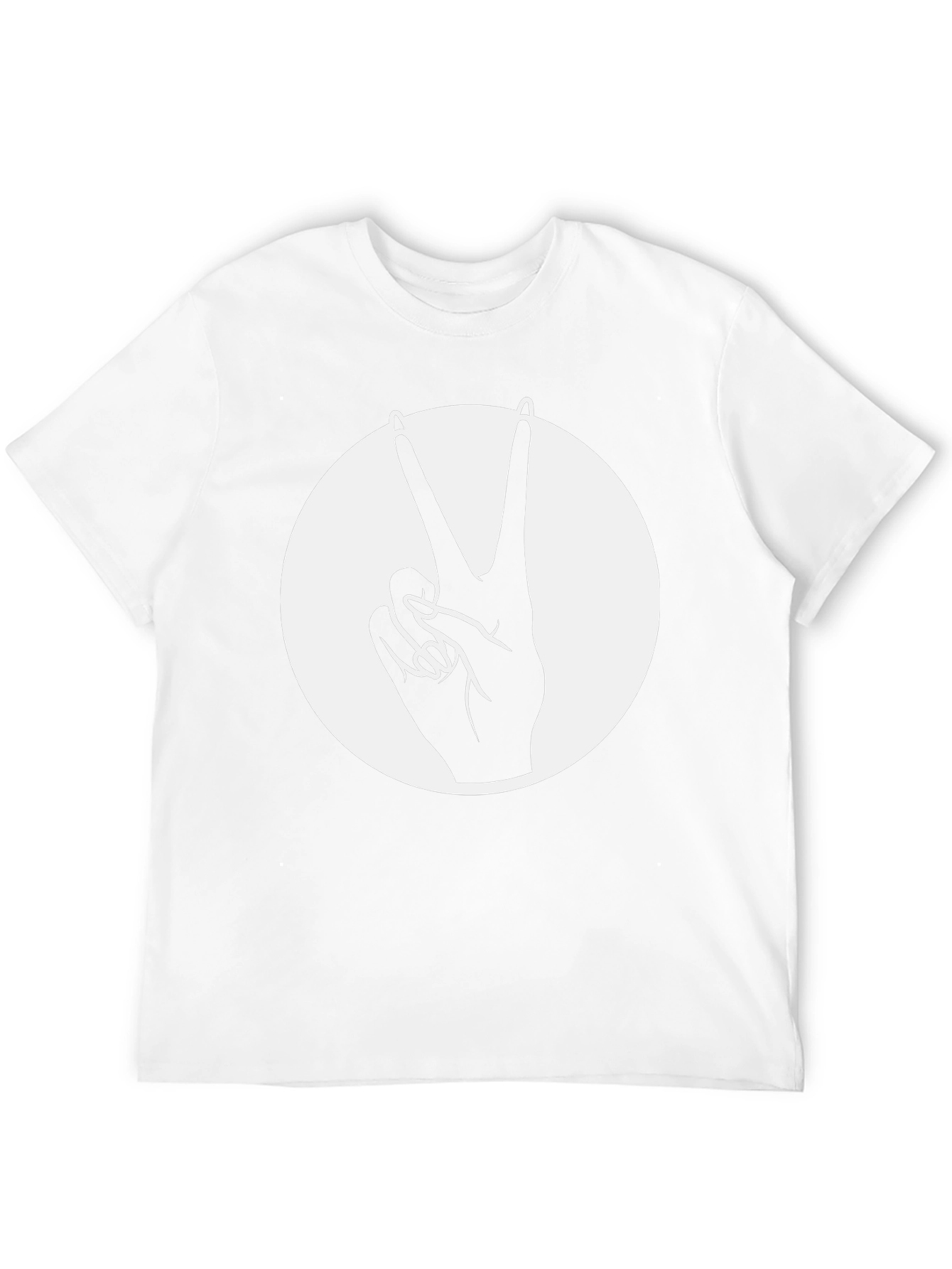 Peace Sign Graphic Tee - Black Cotton Blend