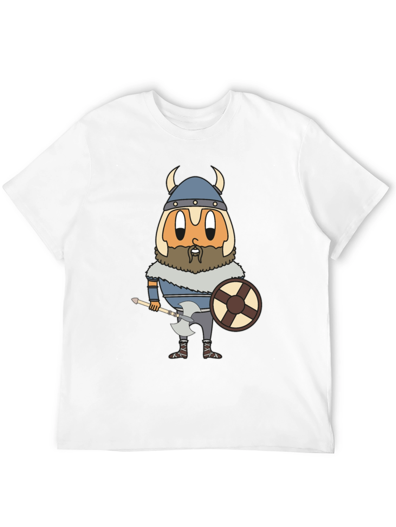 Viking Egg Cartoon Graphic Tee - Funny & Unique!