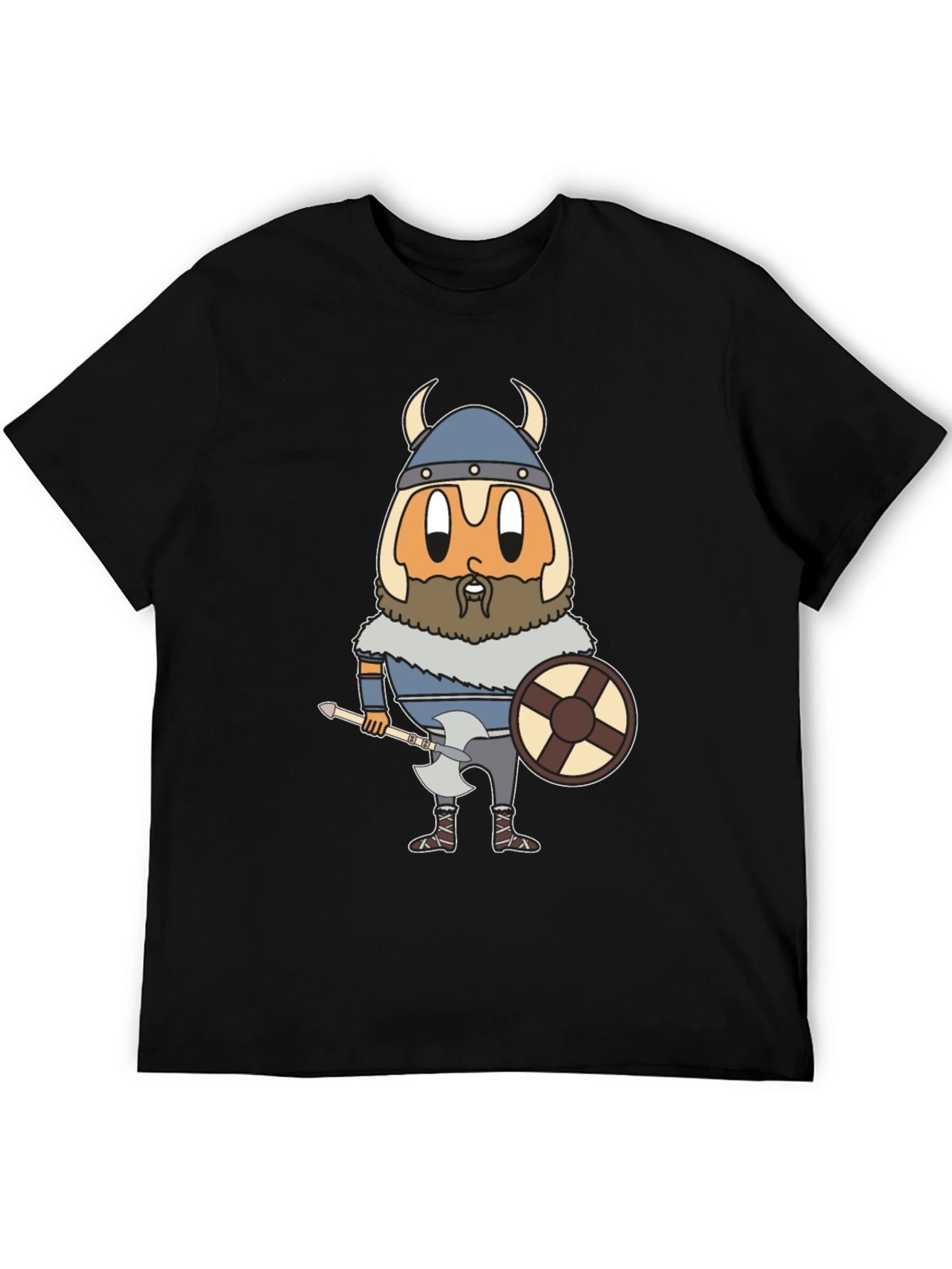 Viking Egg Cartoon Graphic Tee - Funny & Unique!