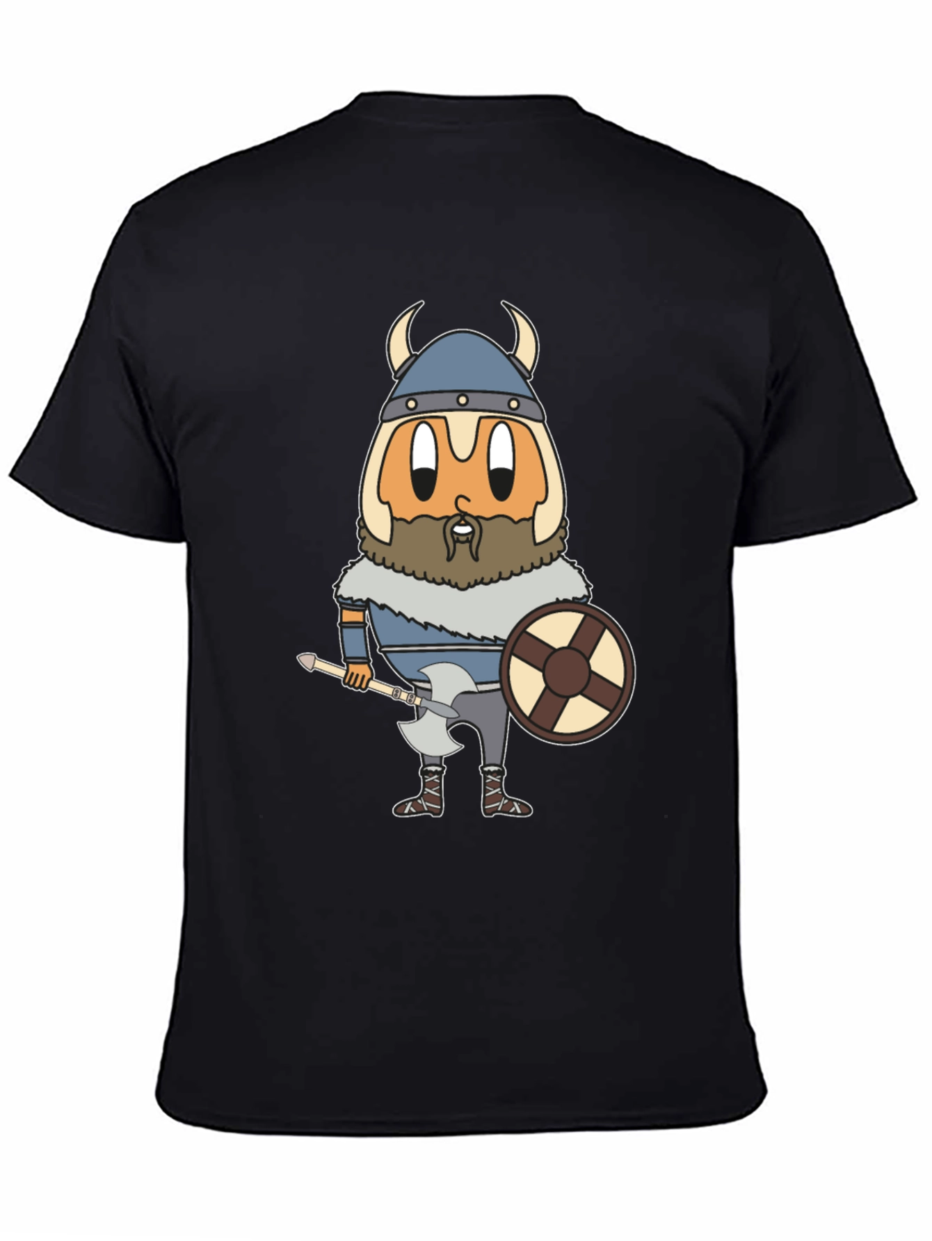 Viking Egg Cartoon Graphic Tee - Funny & Unique!