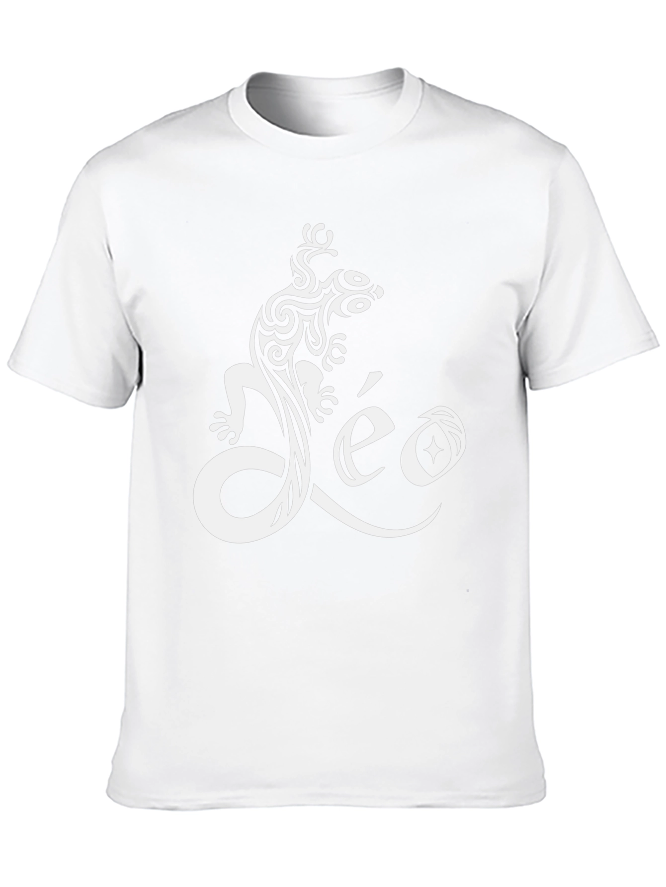 Tribal Lizard Leo Black T-Shirt