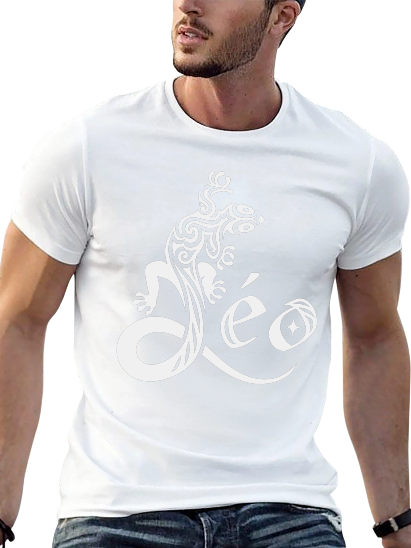 Tribal Lizard Leo Black T-Shirt