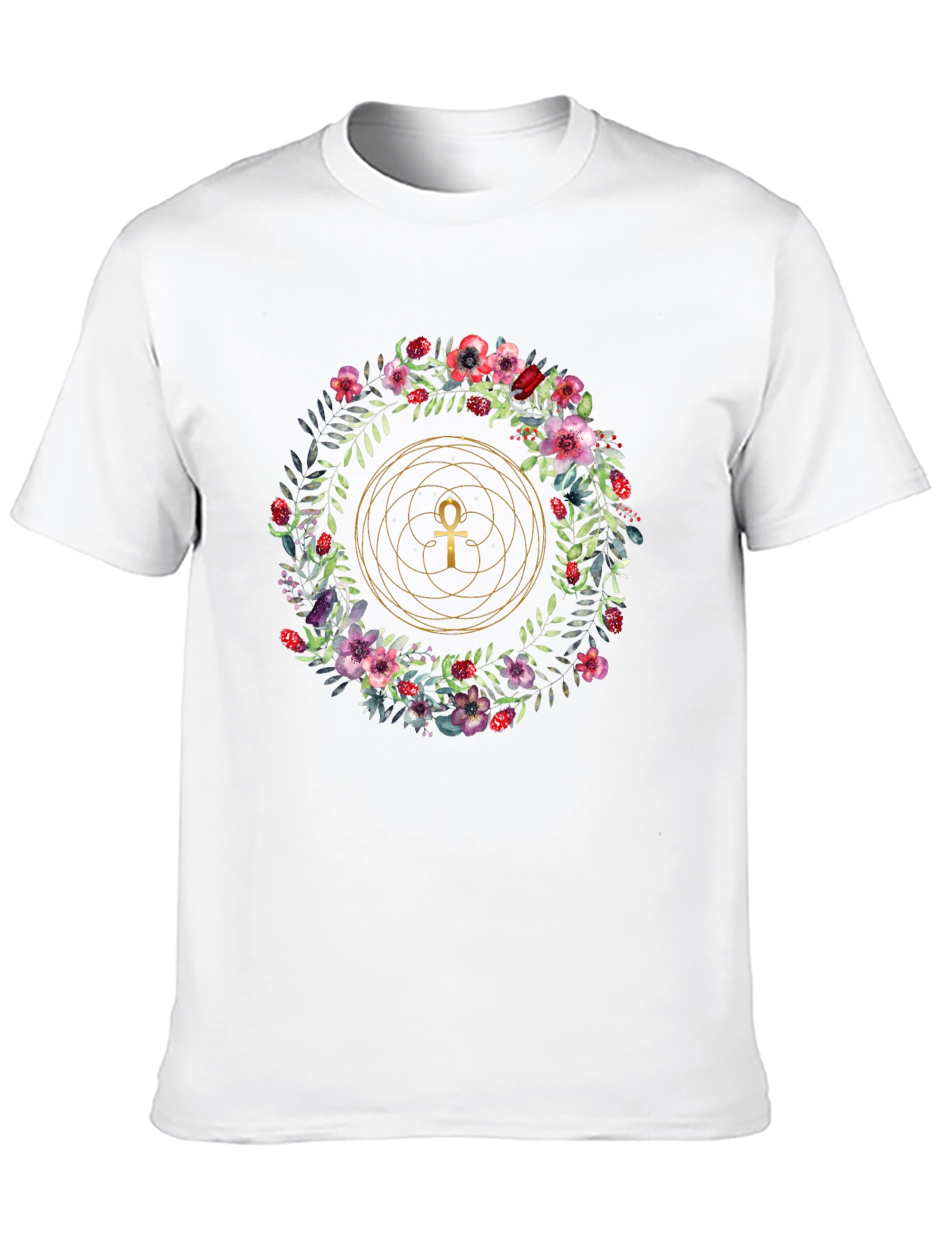 Floral Ankh T-Shirt