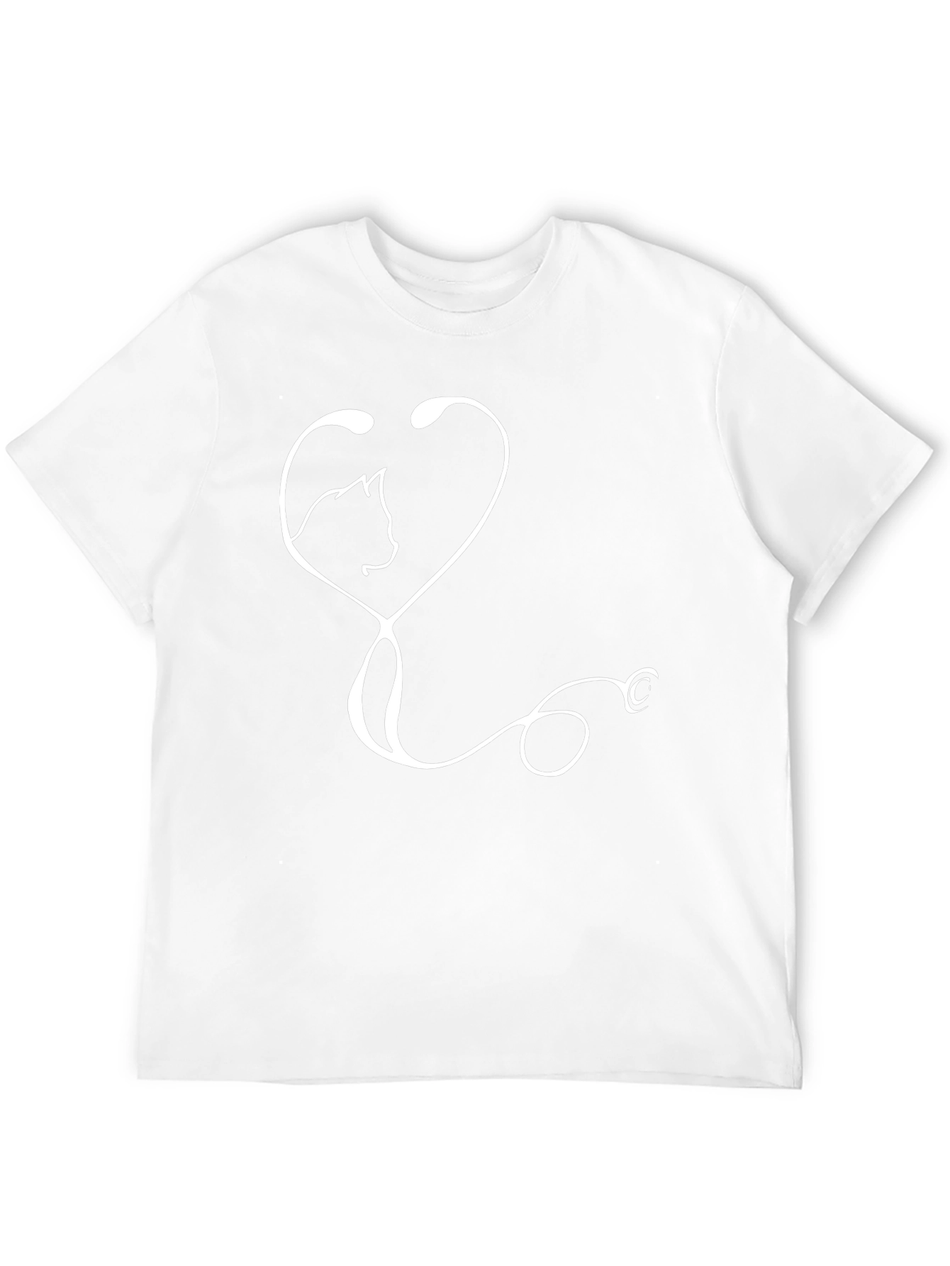 Veterinarian Cat Stethoscope Graphic T-Shirt