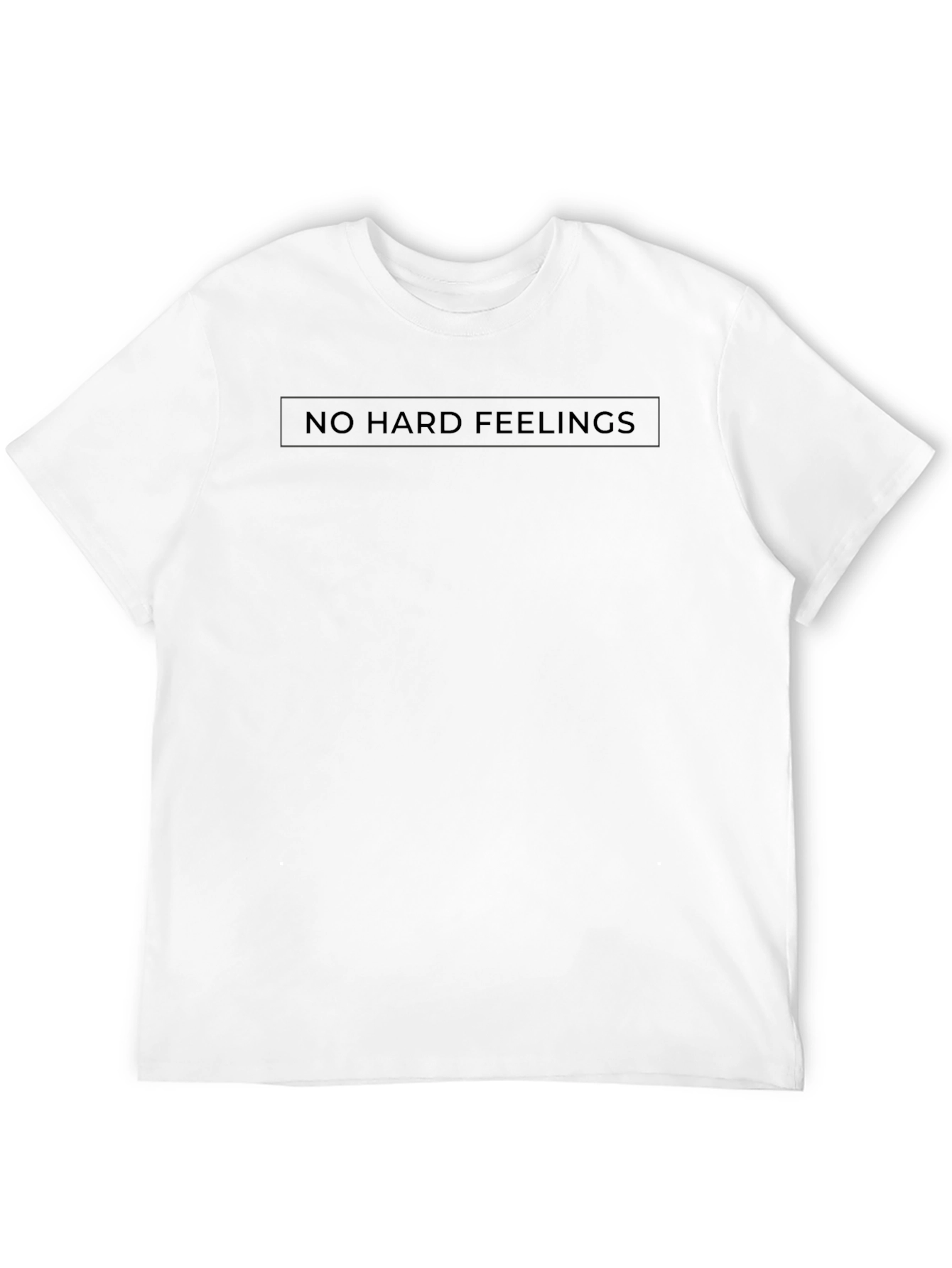 Mens No Hard Feelings Graphic Black T-Shirt