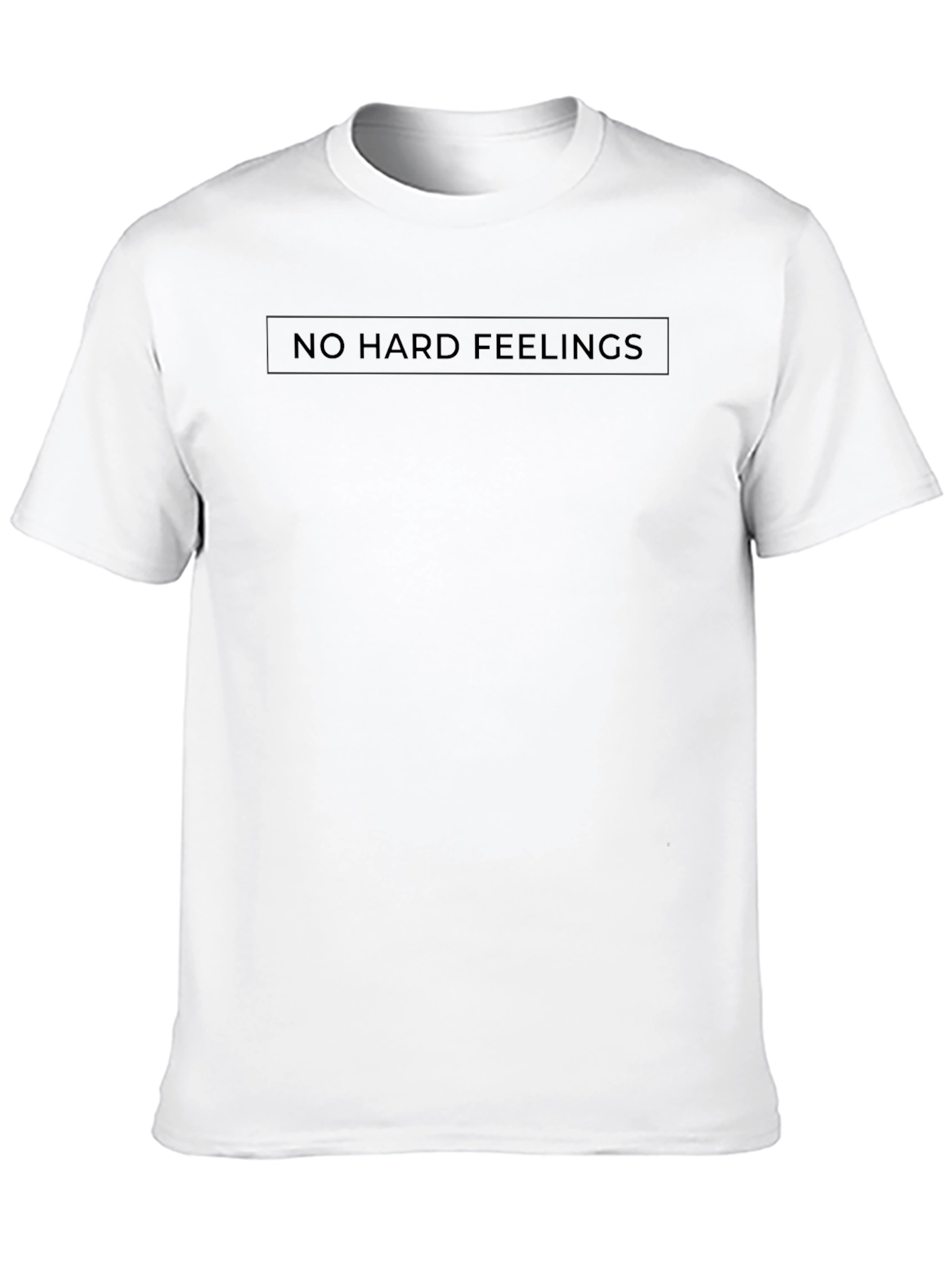 Mens No Hard Feelings Graphic Black T-Shirt