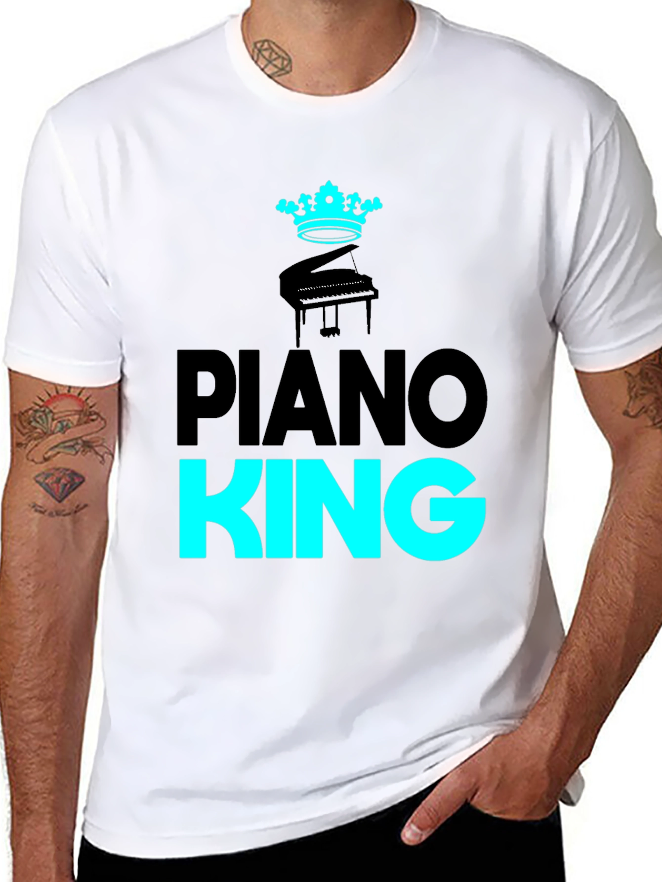 Piano King Black Graphic Tee