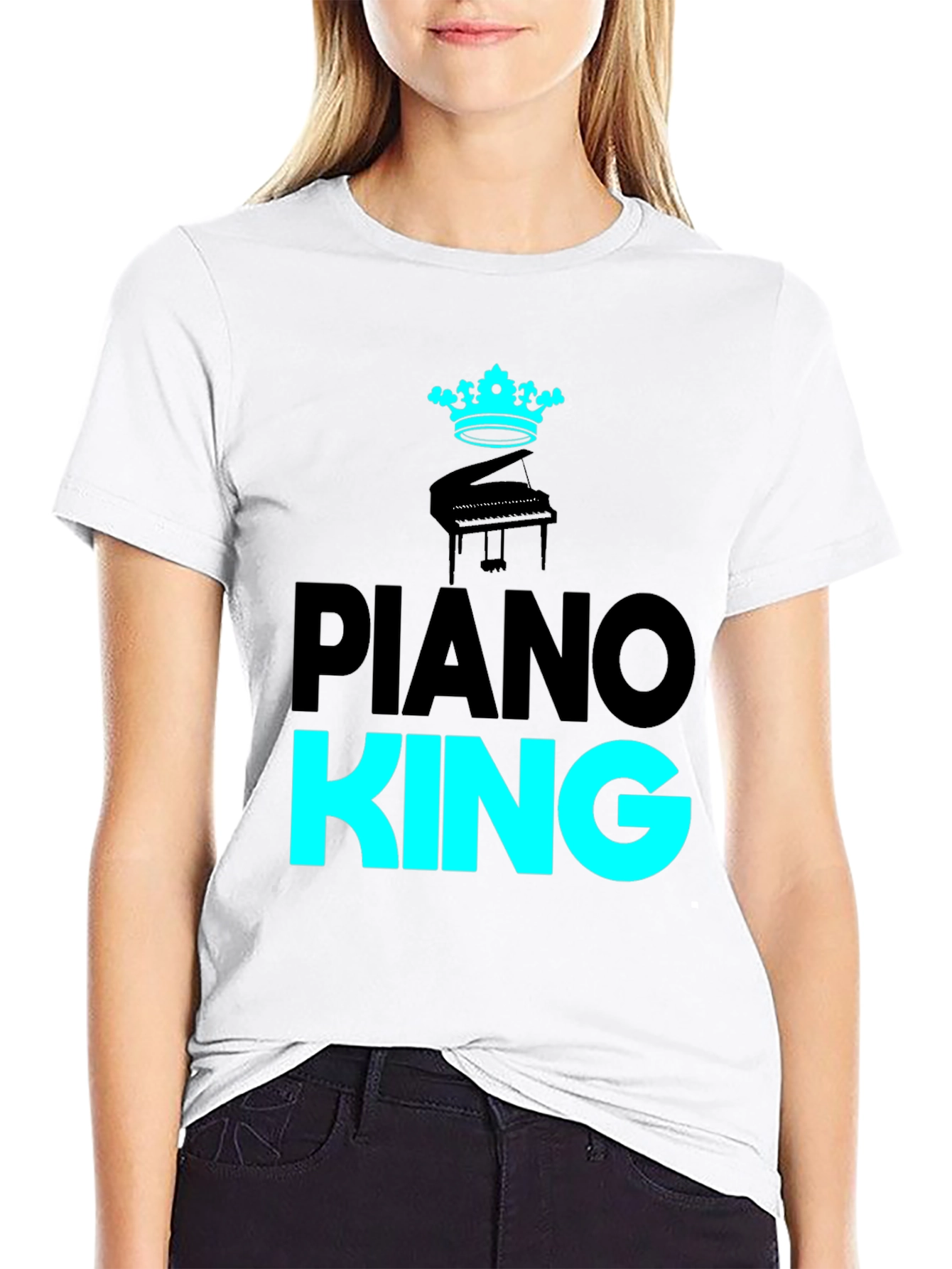 Piano King Black Graphic Tee