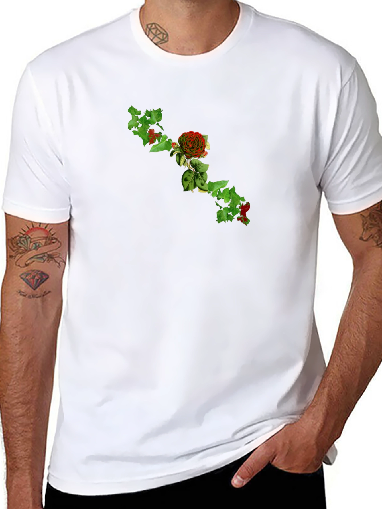 Rose and Ivy Black T-Shirt