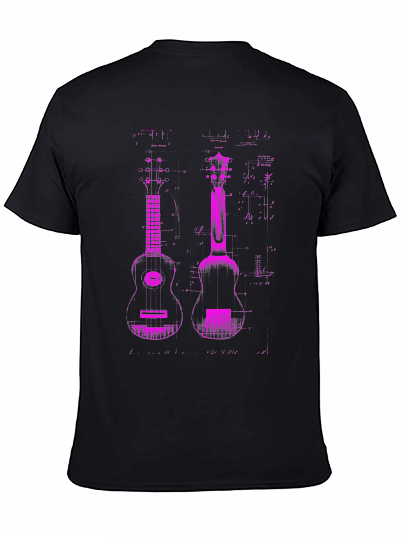 Ukulele Graphic T-Shirt - Black