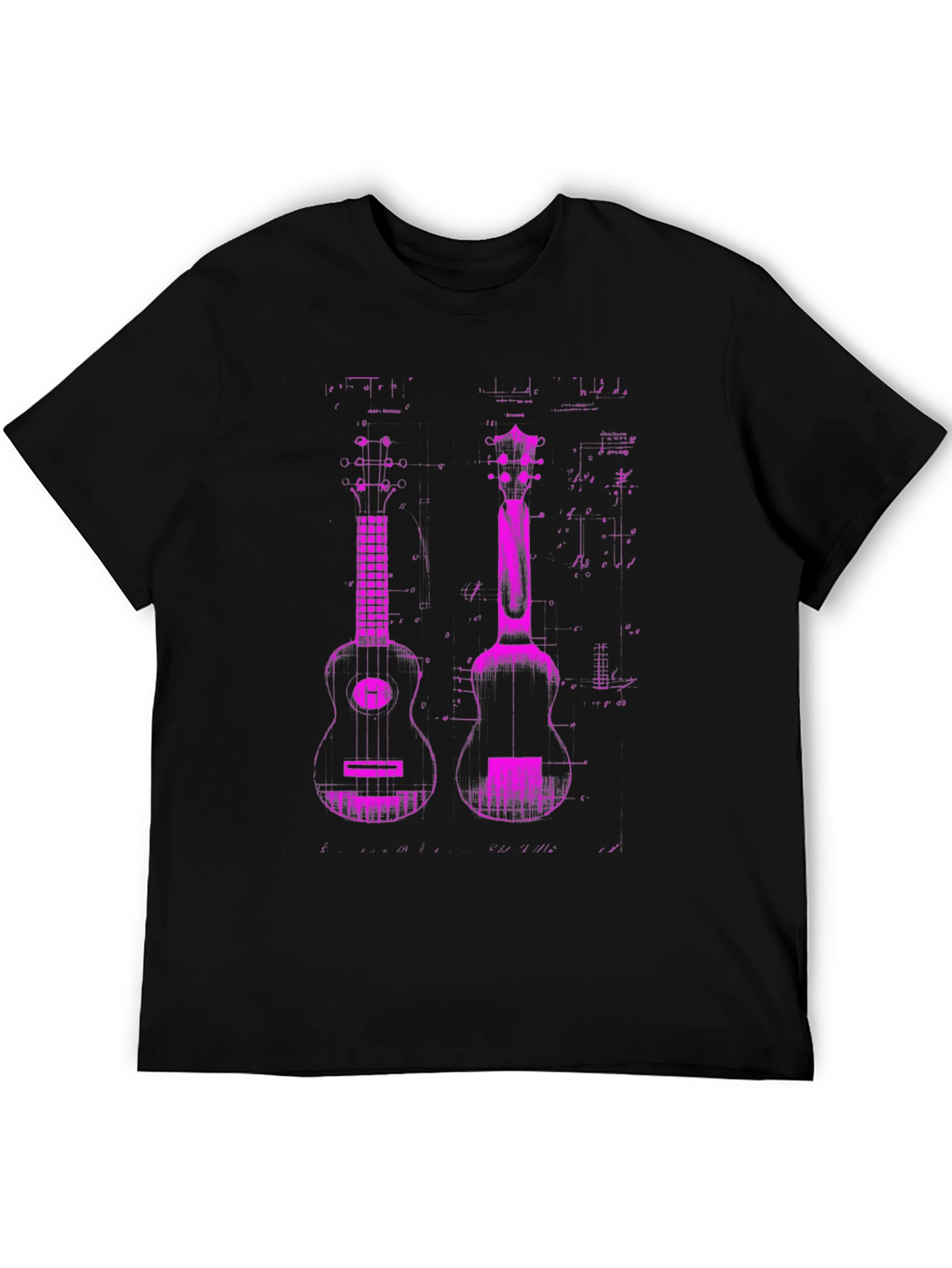 Ukulele Graphic T-Shirt - Black