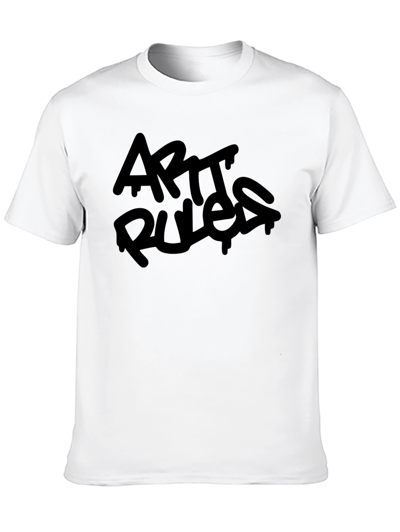 Arts Rules Graphic T-Shirt - Black Crew Neck Tee