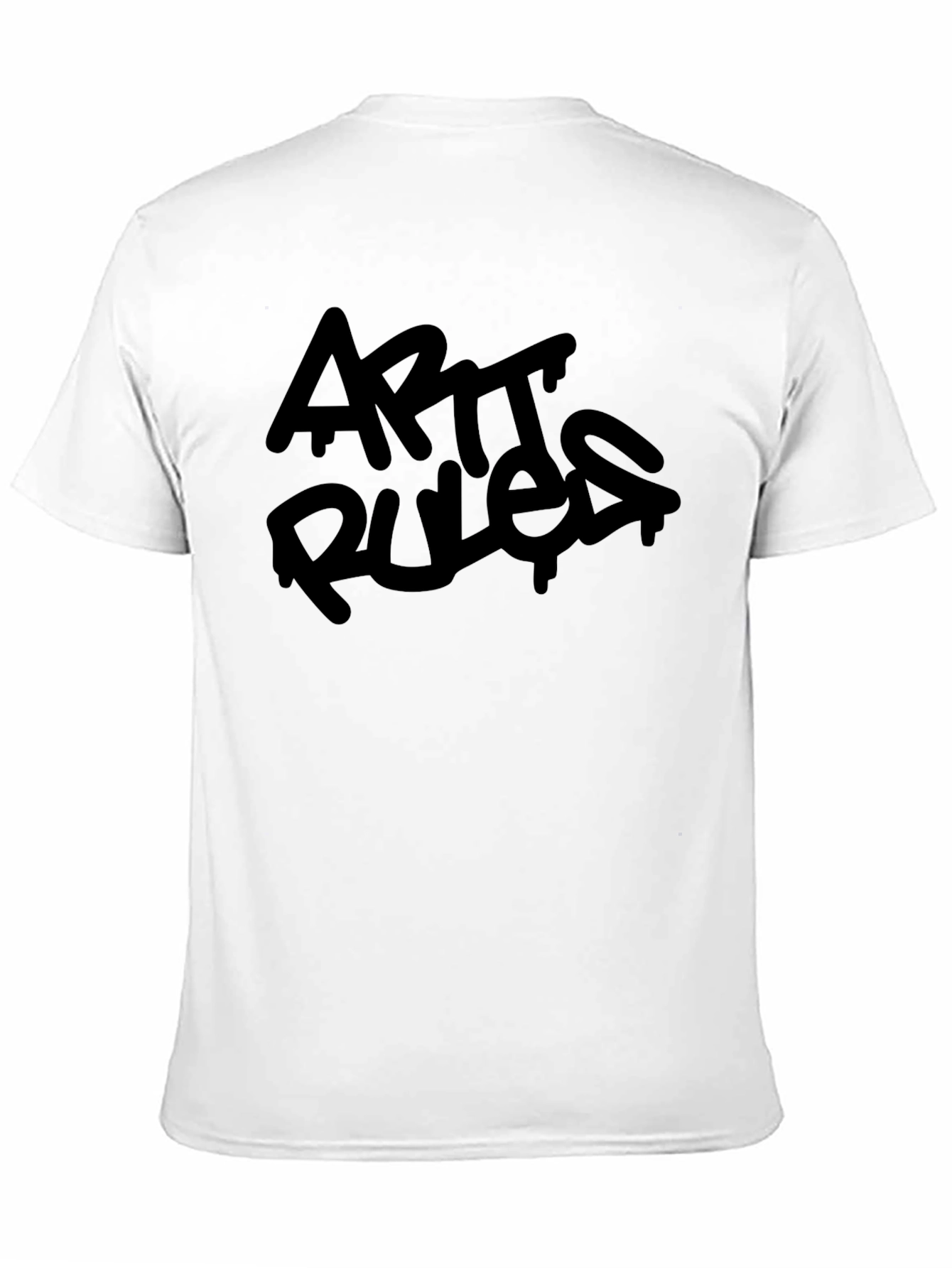 Arts Rules Graphic T-Shirt - Black Crew Neck Tee