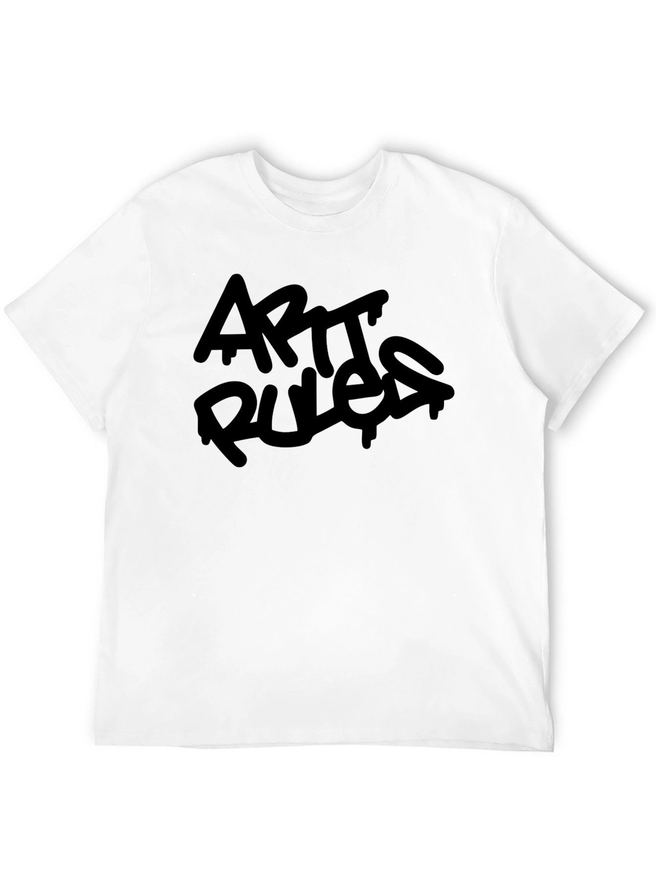 Arts Rules Graphic T-Shirt - Black Crew Neck Tee