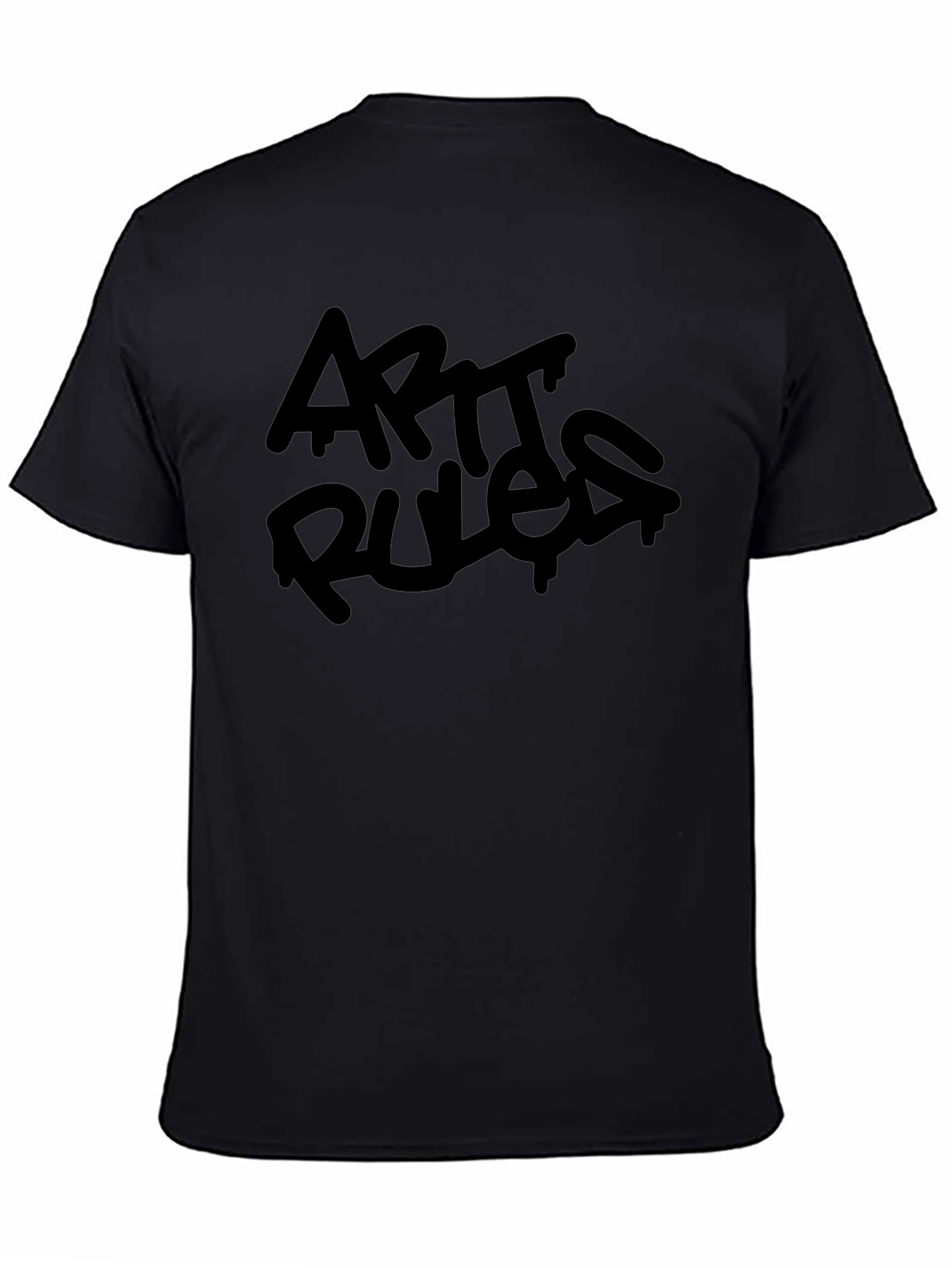 Arts Rules Graphic T-Shirt - Black Crew Neck Tee