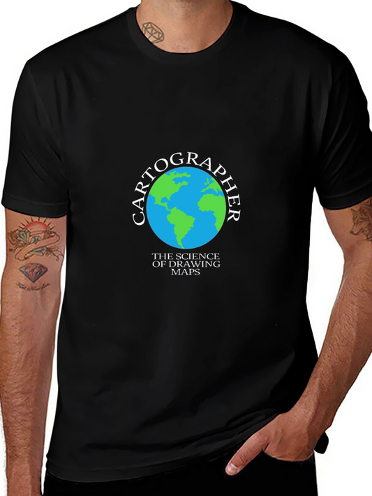 Cartographer Earth T-Shirt - Science of Drawing Maps