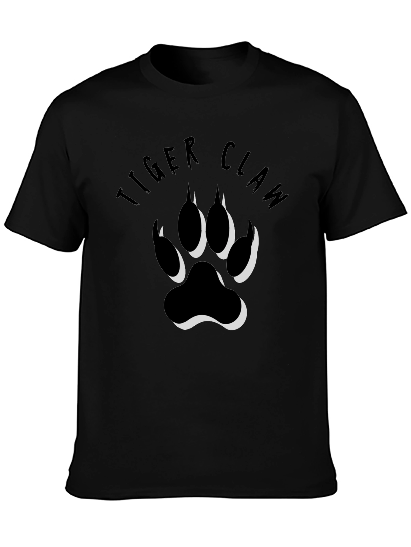 Tiger Claw Graphic Print Black T-Shirt