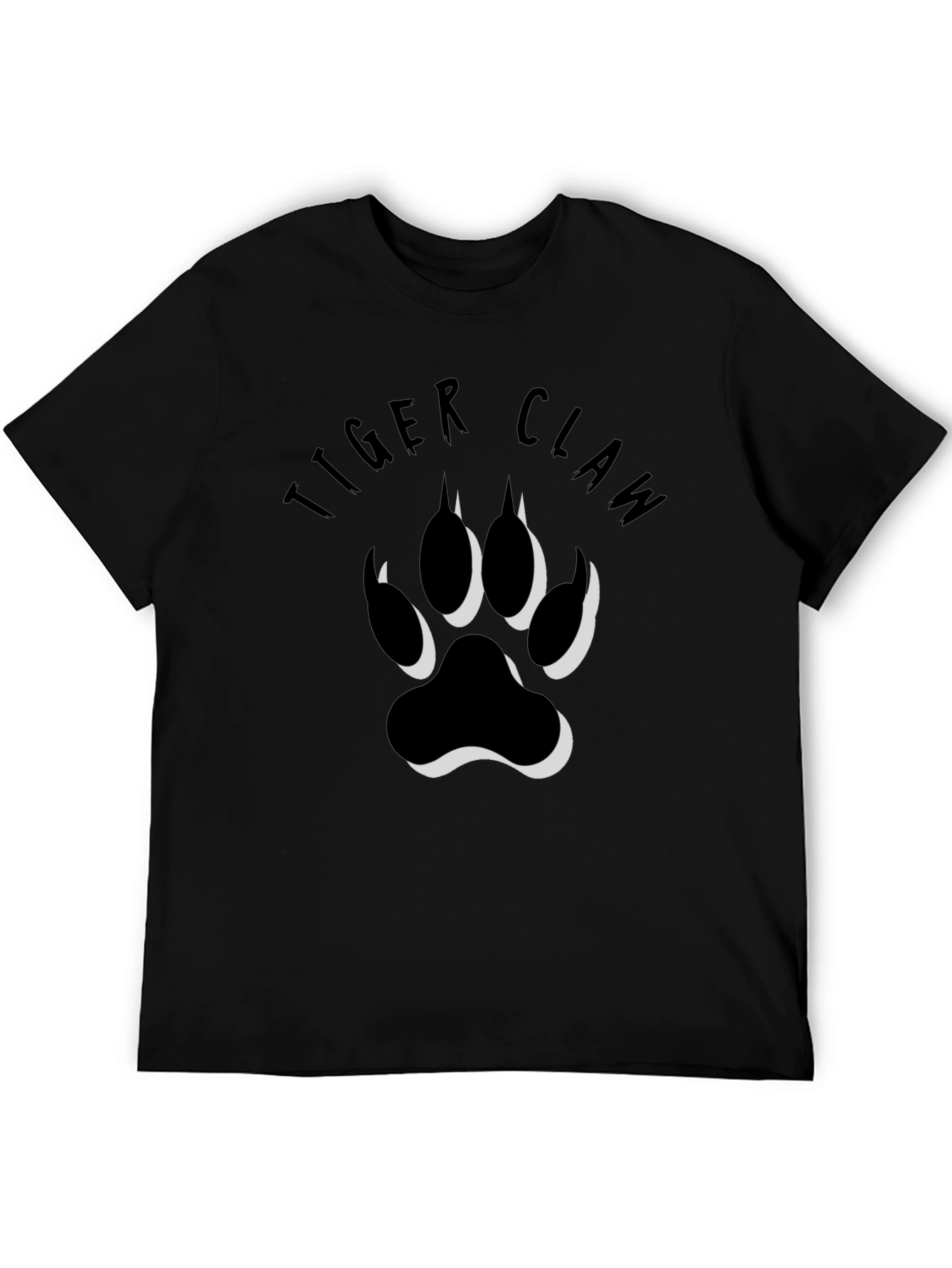 Tiger Claw Graphic Print Black T-Shirt