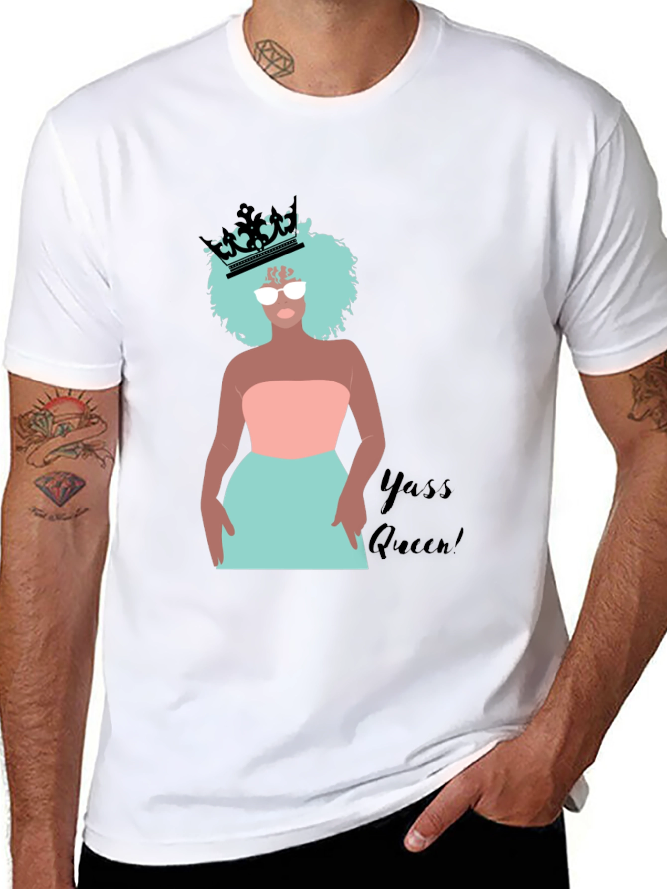 Yass Queen Graphic Tee - Black