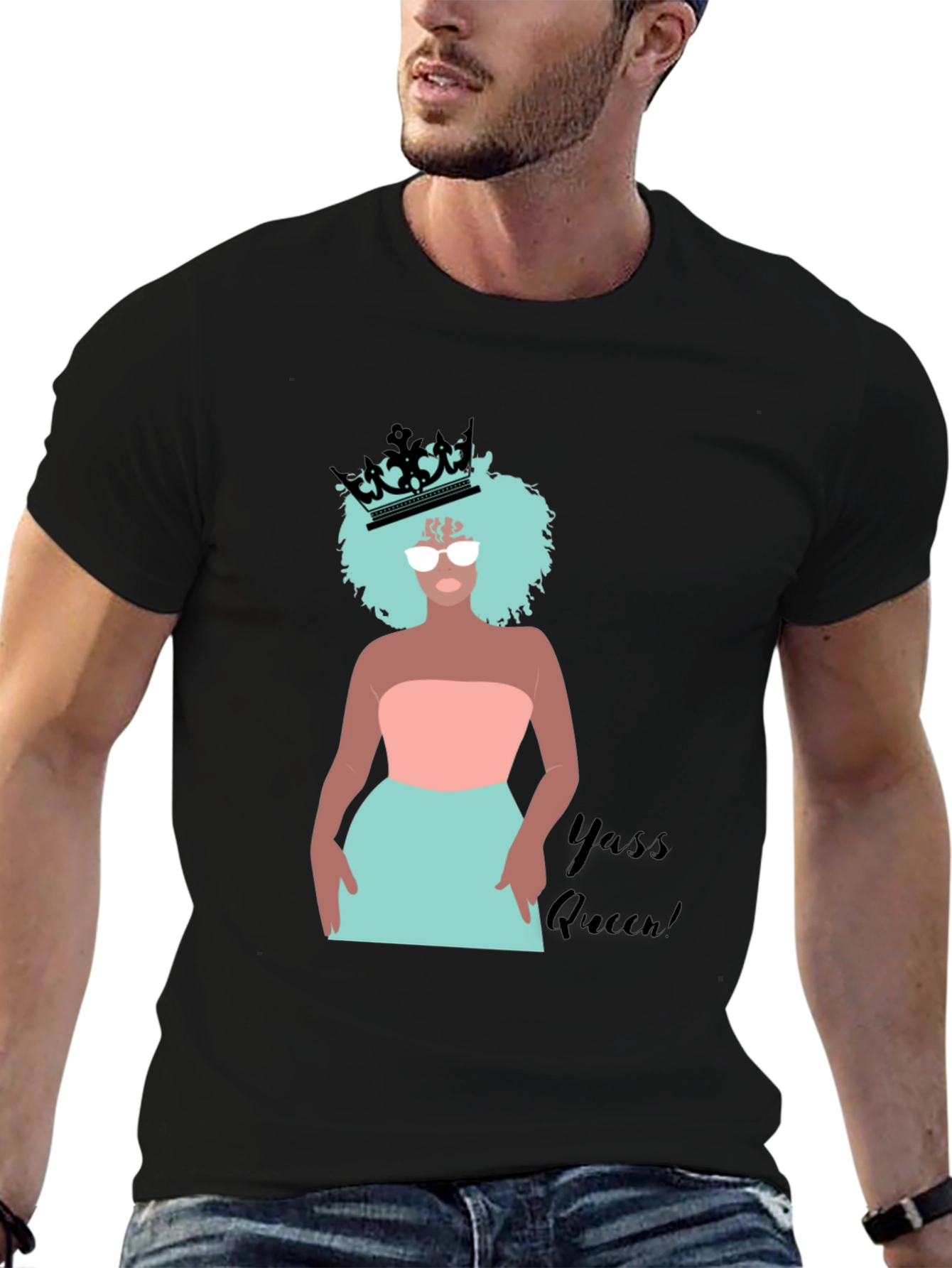 Yass Queen Graphic Tee - Black