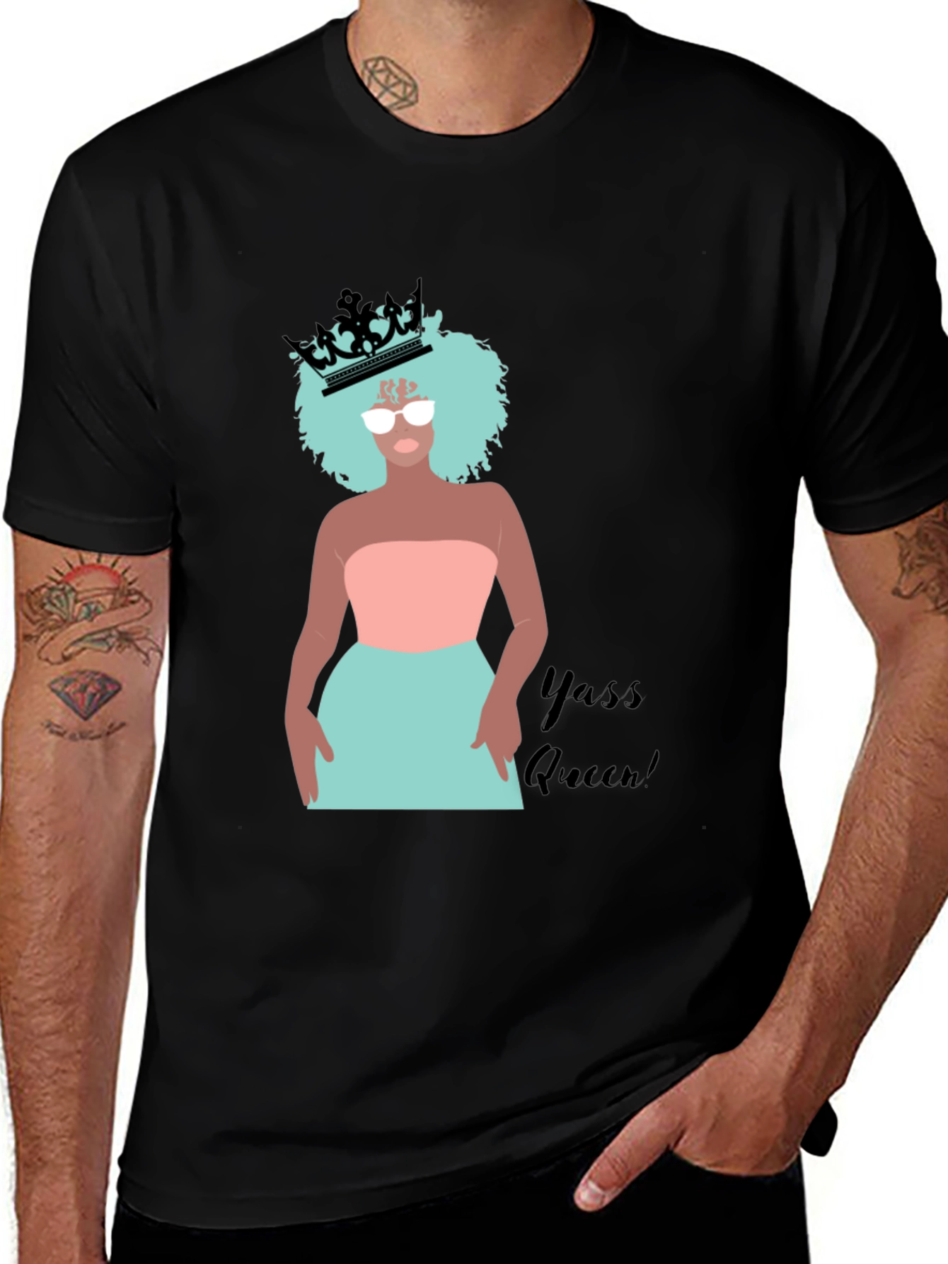 Yass Queen Graphic Tee - Black