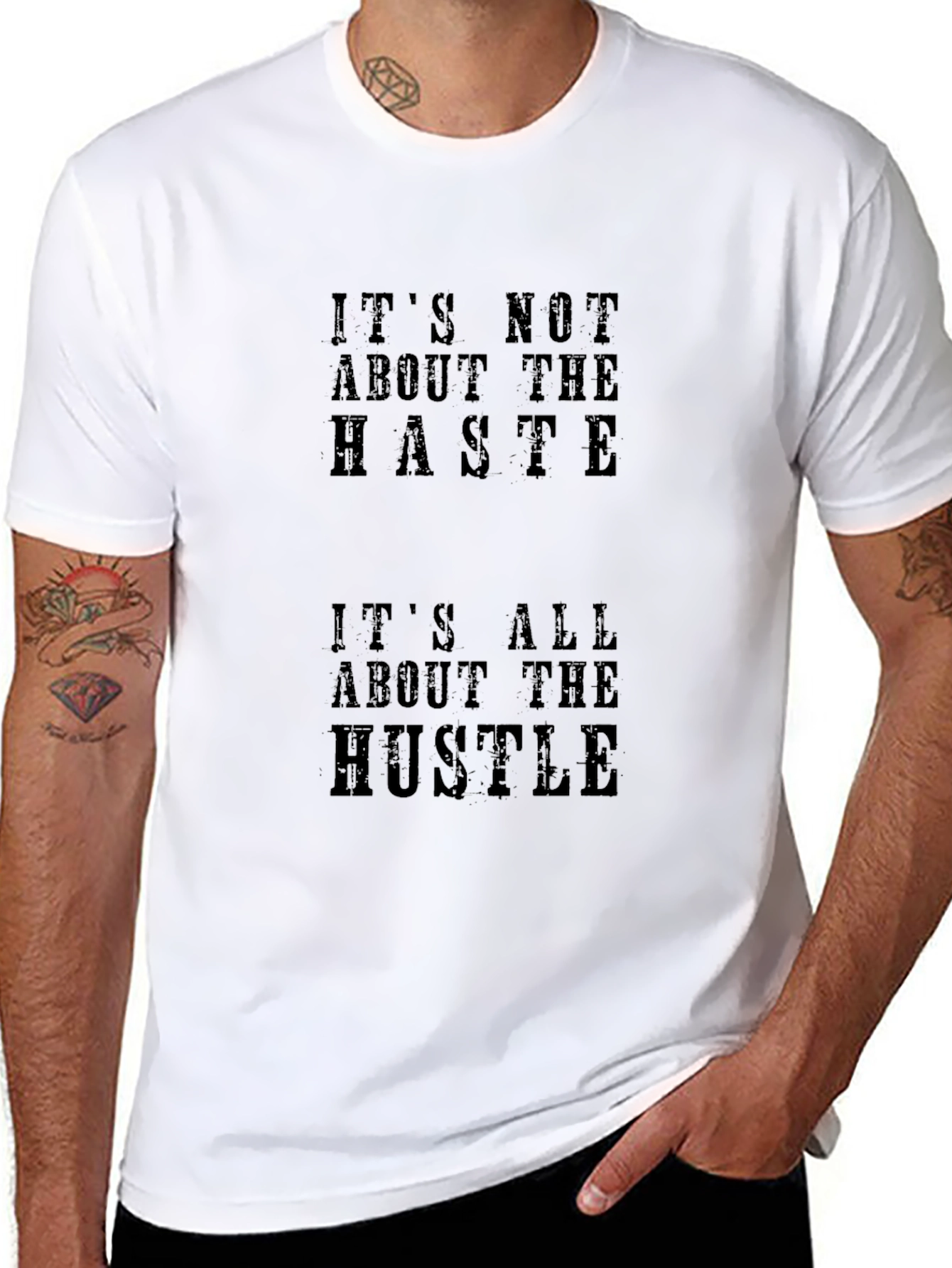 Hustle Graphic Tee - Motivational T-Shirt