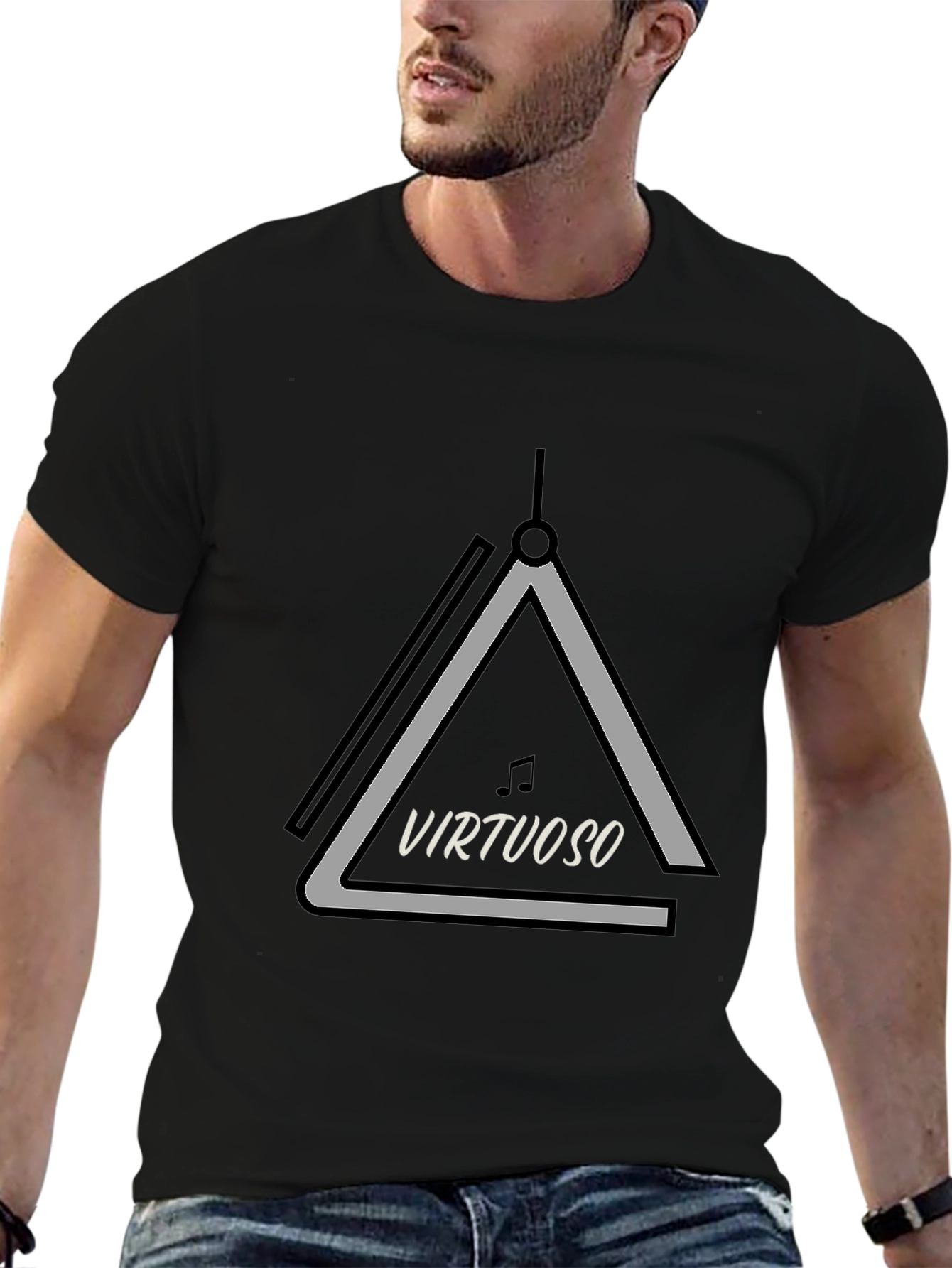 Virtuoso Triangle Graphic T-Shirt - Black
