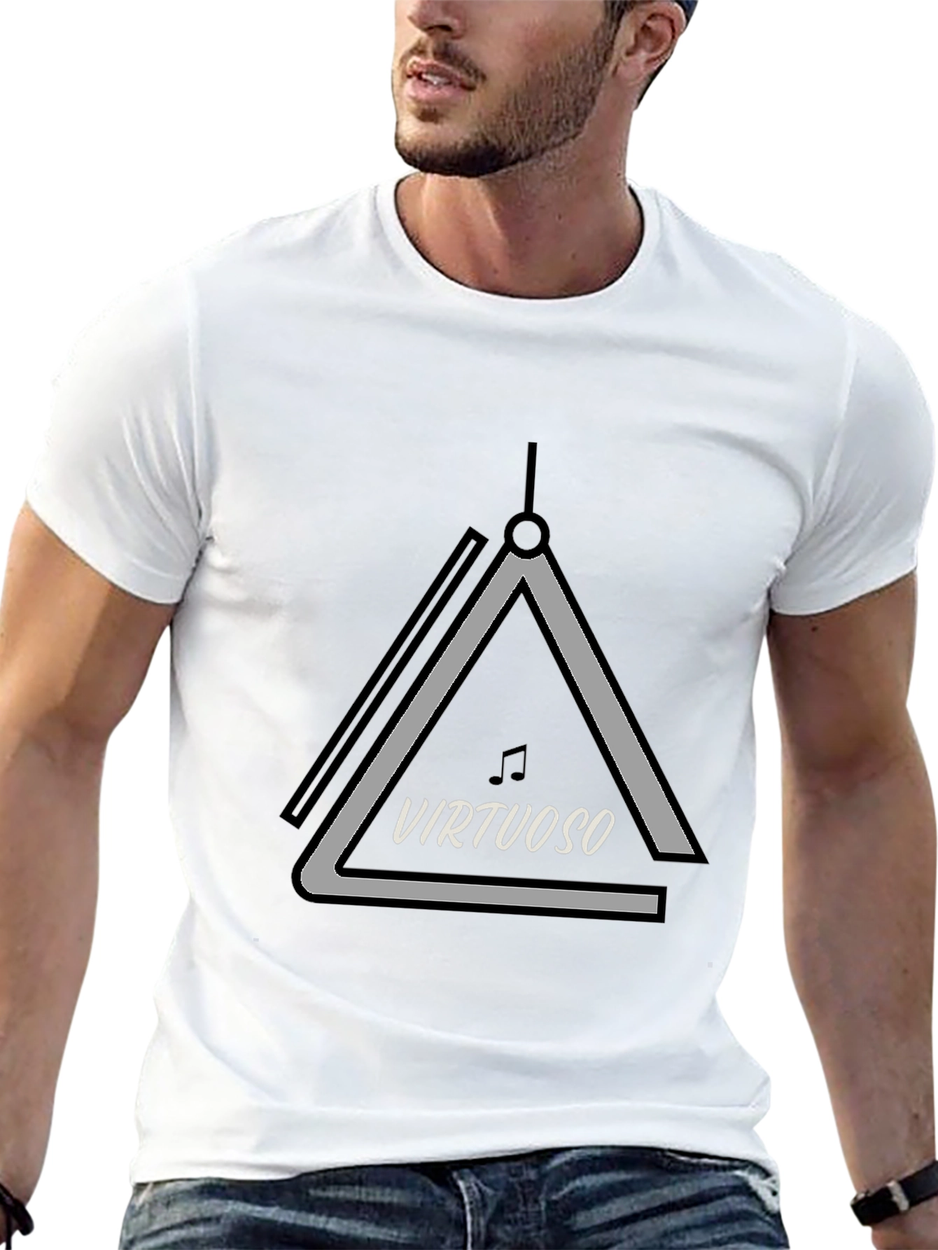 Virtuoso Triangle Graphic T-Shirt - Black