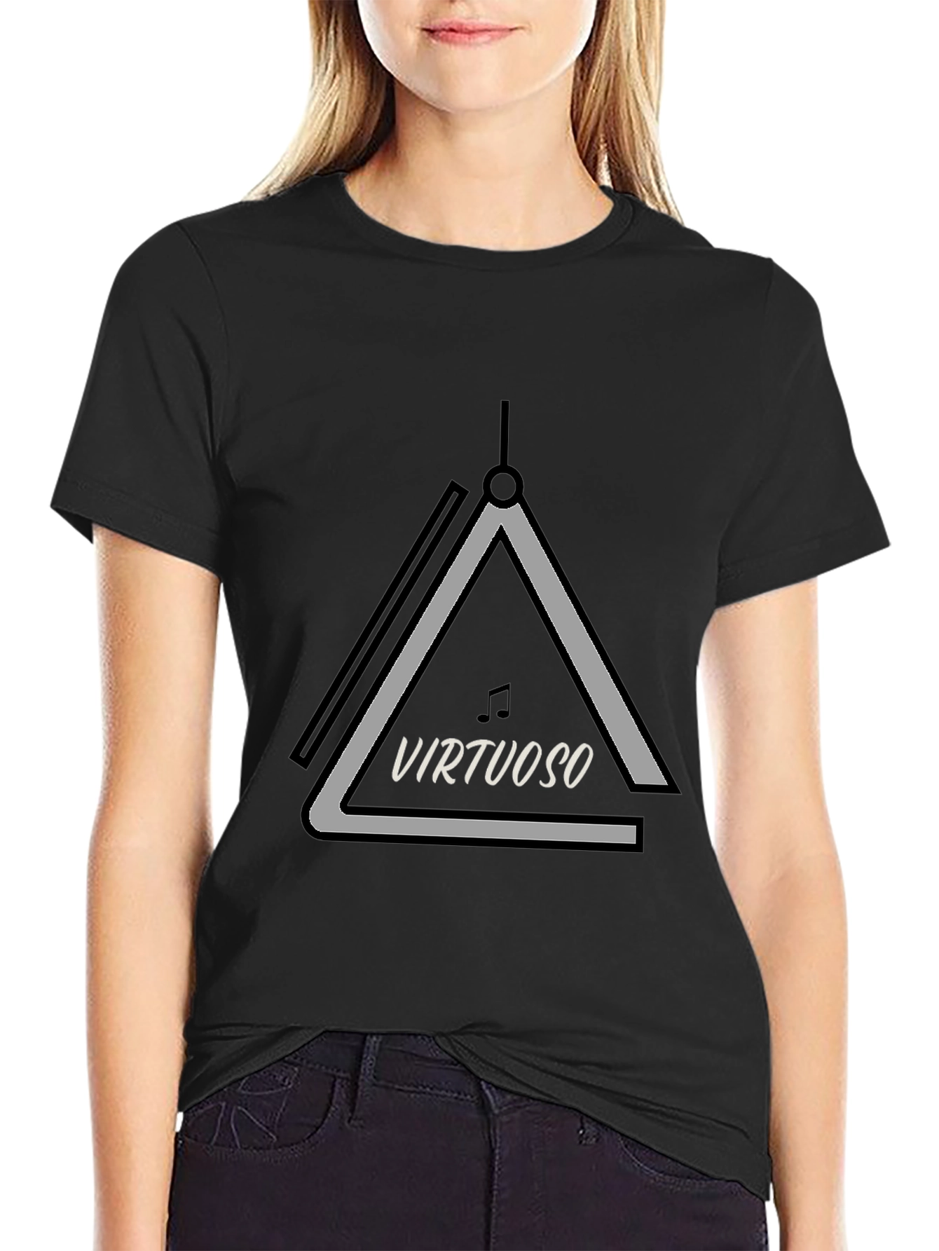 Virtuoso Triangle Graphic T-Shirt - Black