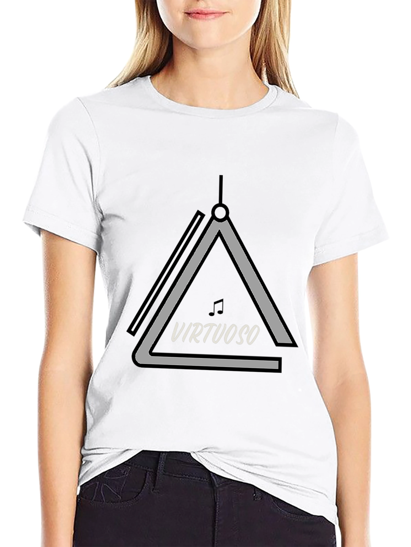 Virtuoso Triangle Graphic T-Shirt - Black