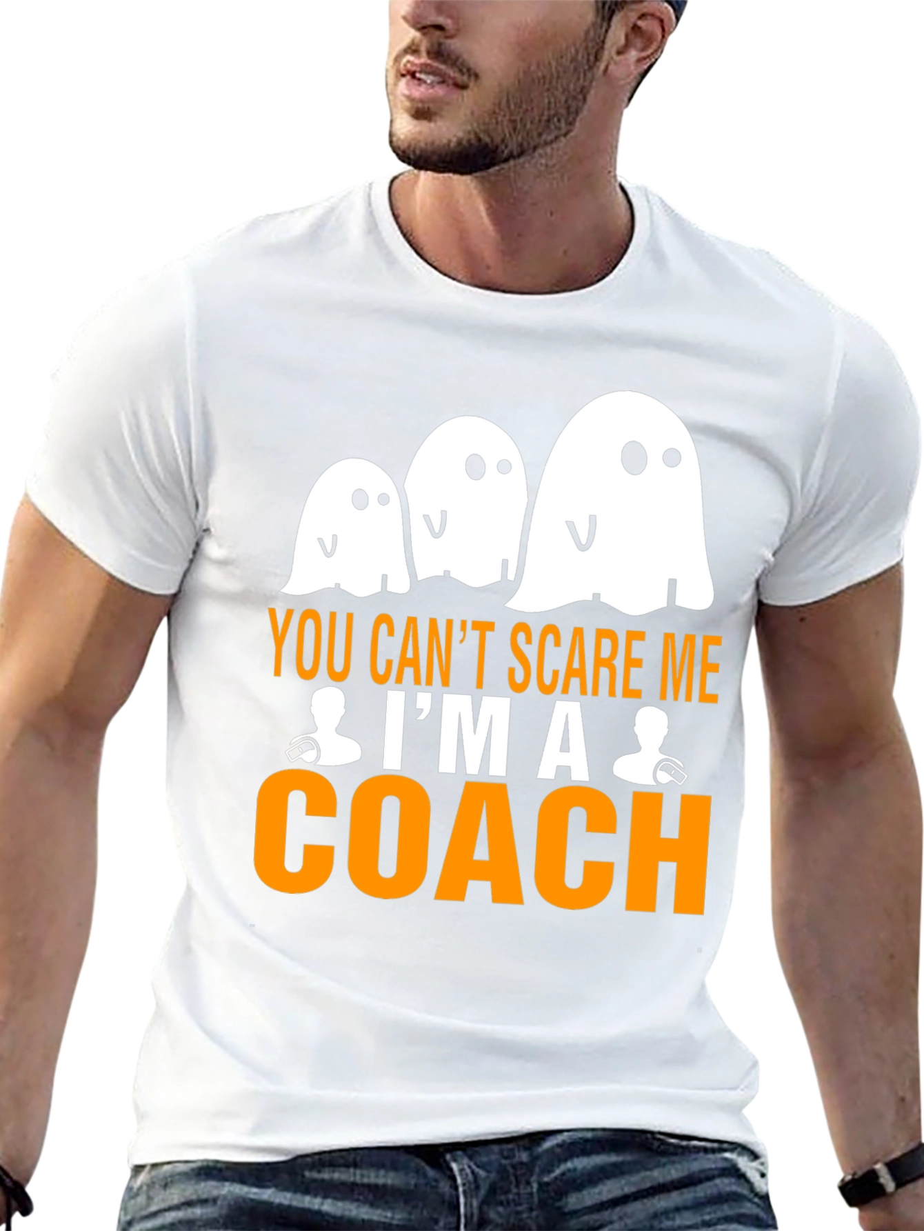 You Cant Scare Me Im a Coach Halloween T-Shirt