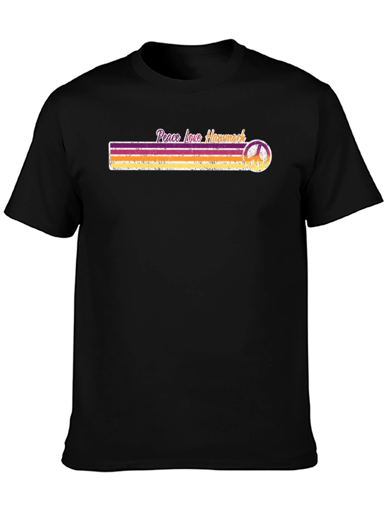 Peace Love Hammock T-Shirt - Retro Style