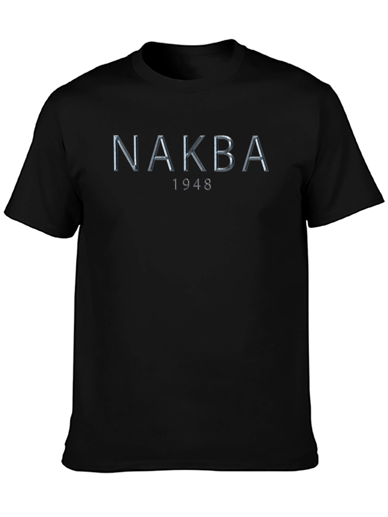 Nakba 1948 Graphic Tee - Black Cotton T-Shirt