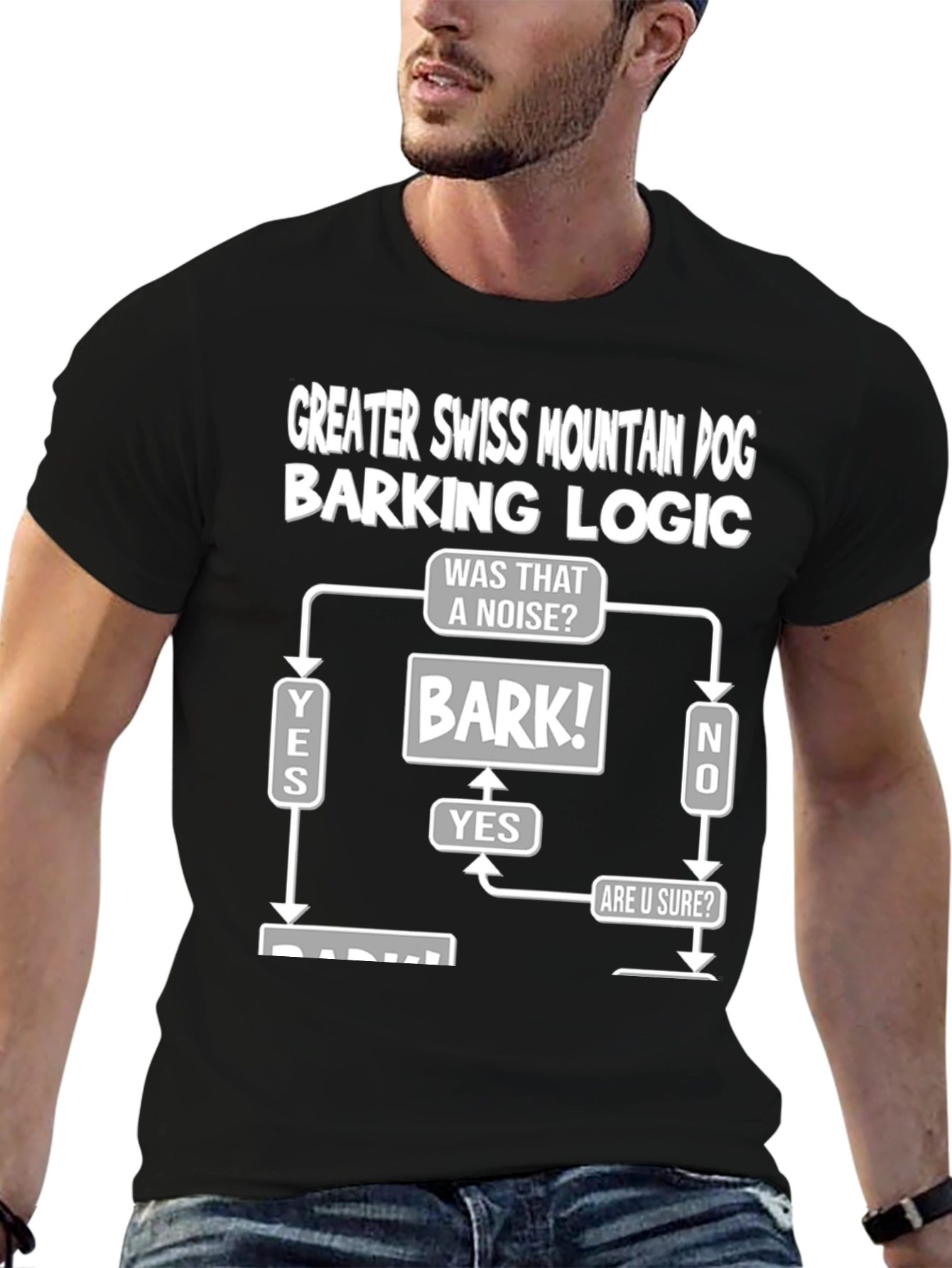 Greater Swiss Mountain Dog Barking Logic T-Shirt