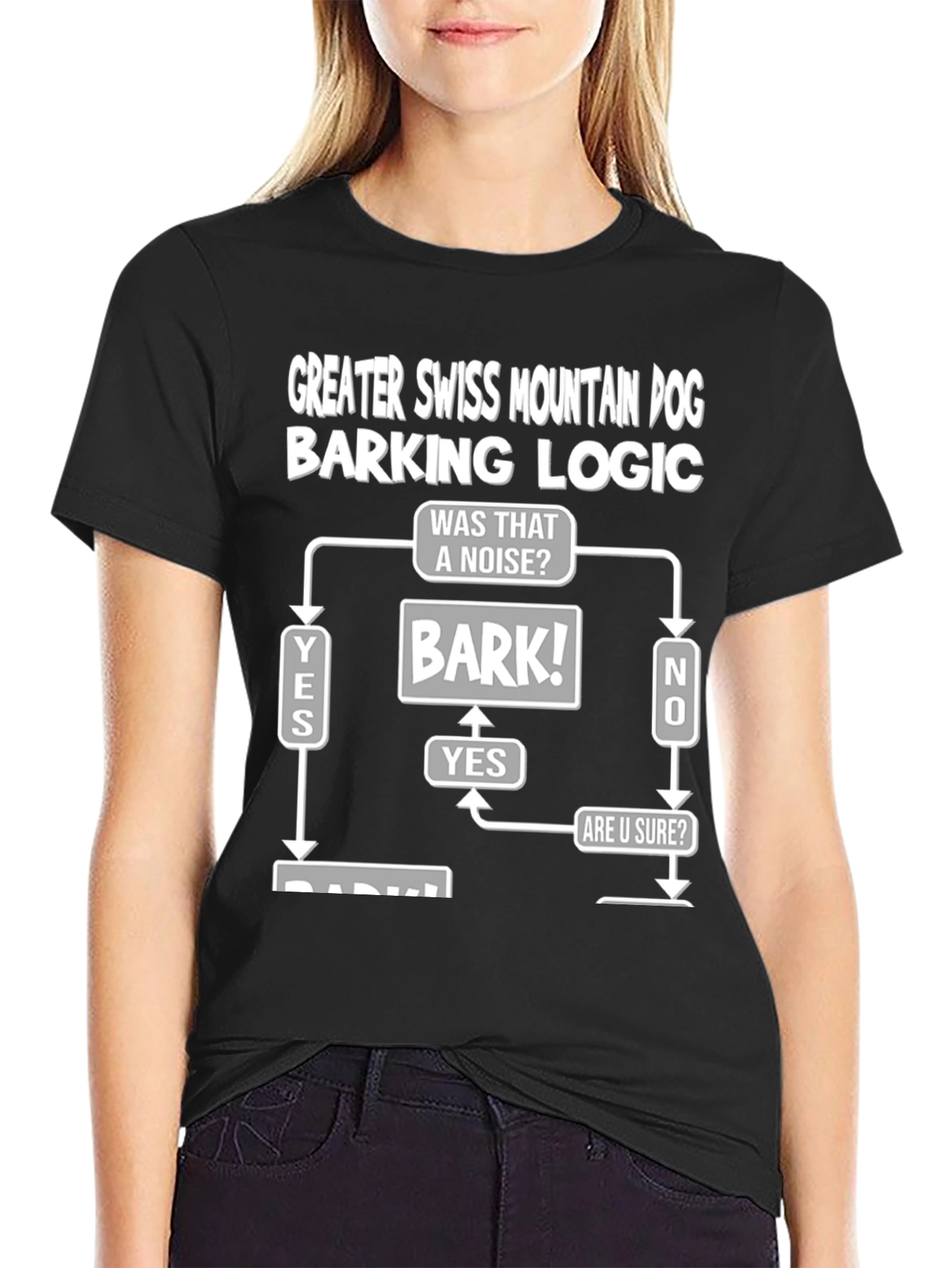 Greater Swiss Mountain Dog Barking Logic T-Shirt