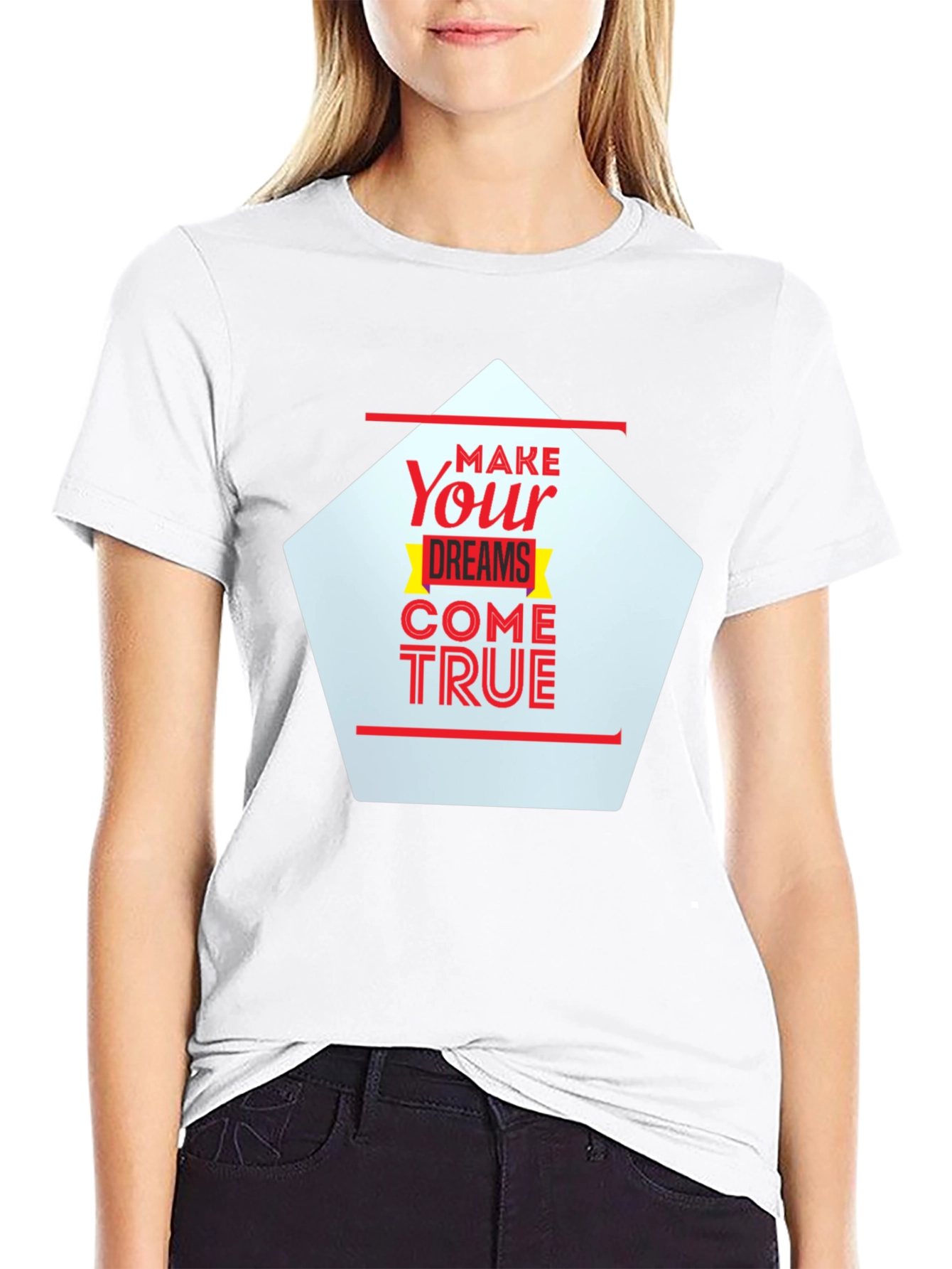 Make Your Dreams Come True Black Graphic Tee