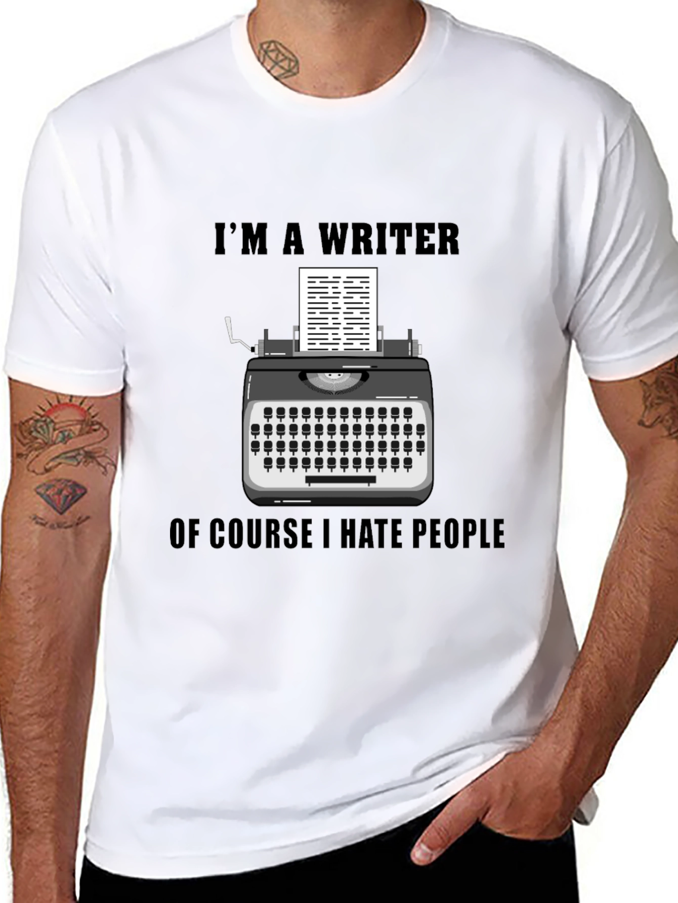 Writer Hate People Graphic Tee